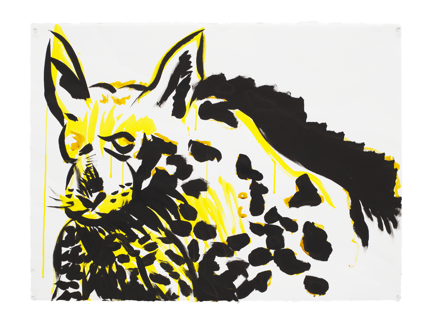 A work on paper by Raymond Pettibon, titled No Title (In harm's way. ...), dated 2019