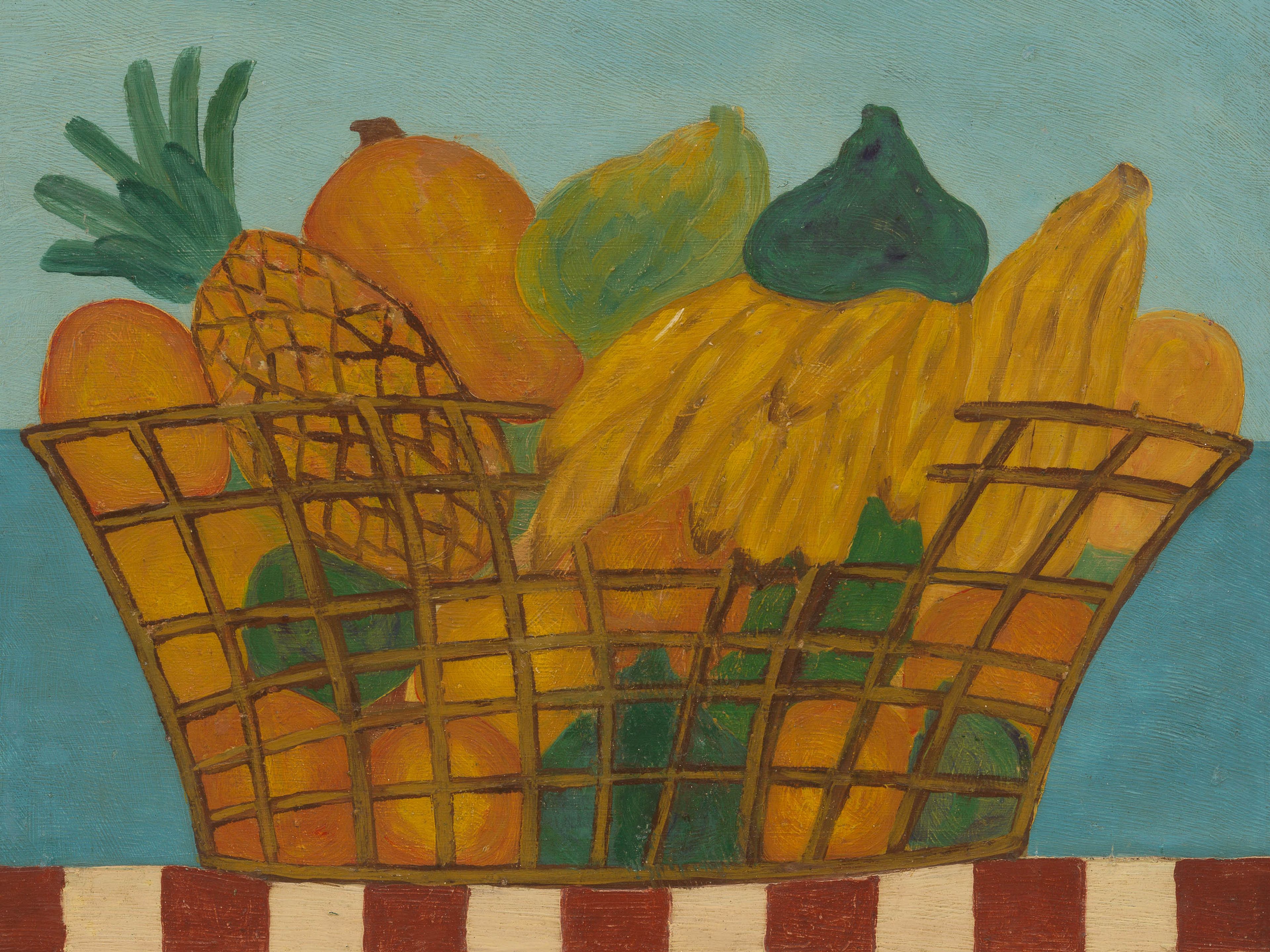 A detail from a painting by Amadeo Luciano, titled Lorenzato ﻿Sem título (Untitled), dated 1977.