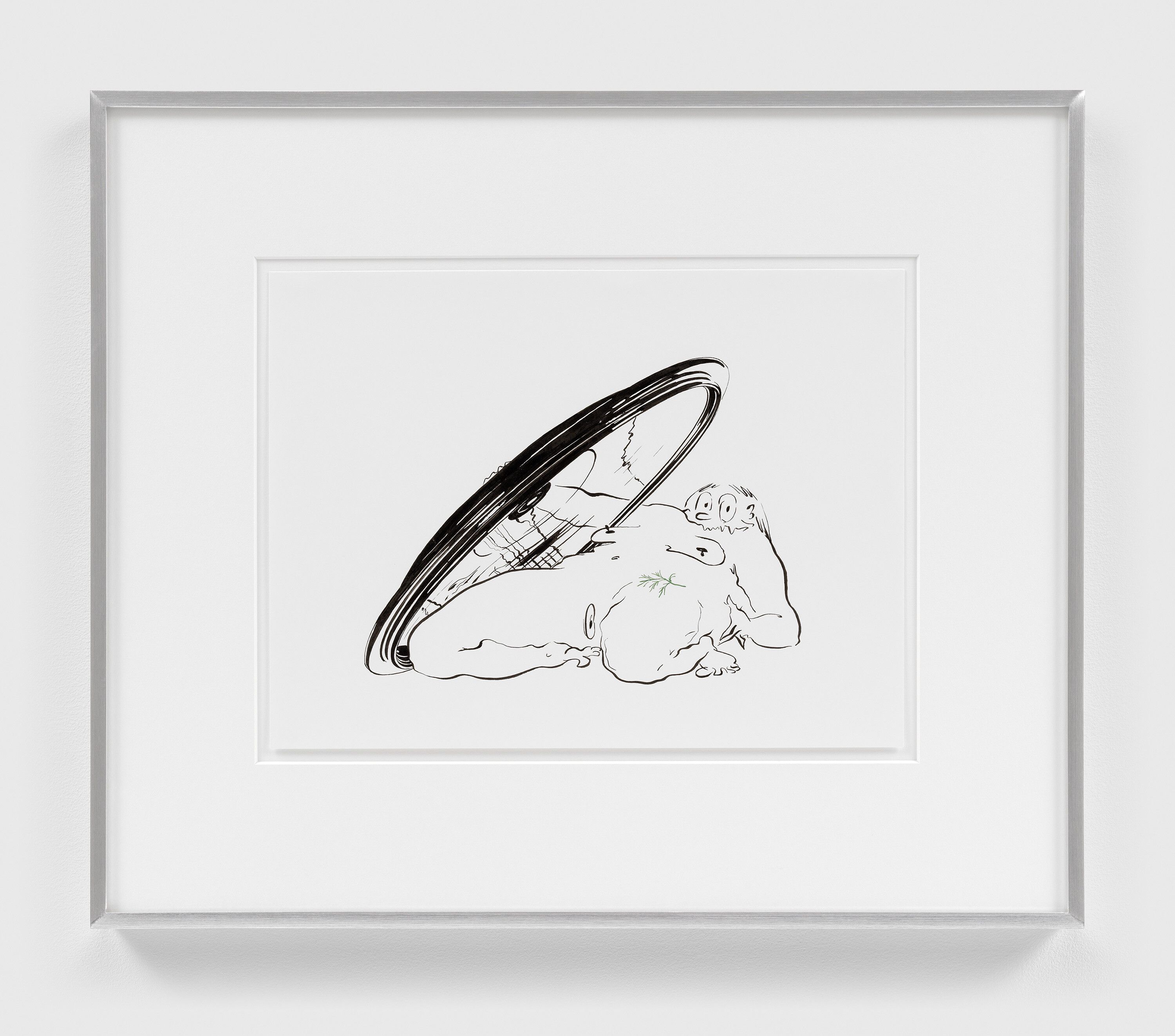 A drawing by Ebecho Muslimova, titled Fatebe Cooked, dated 2021.
