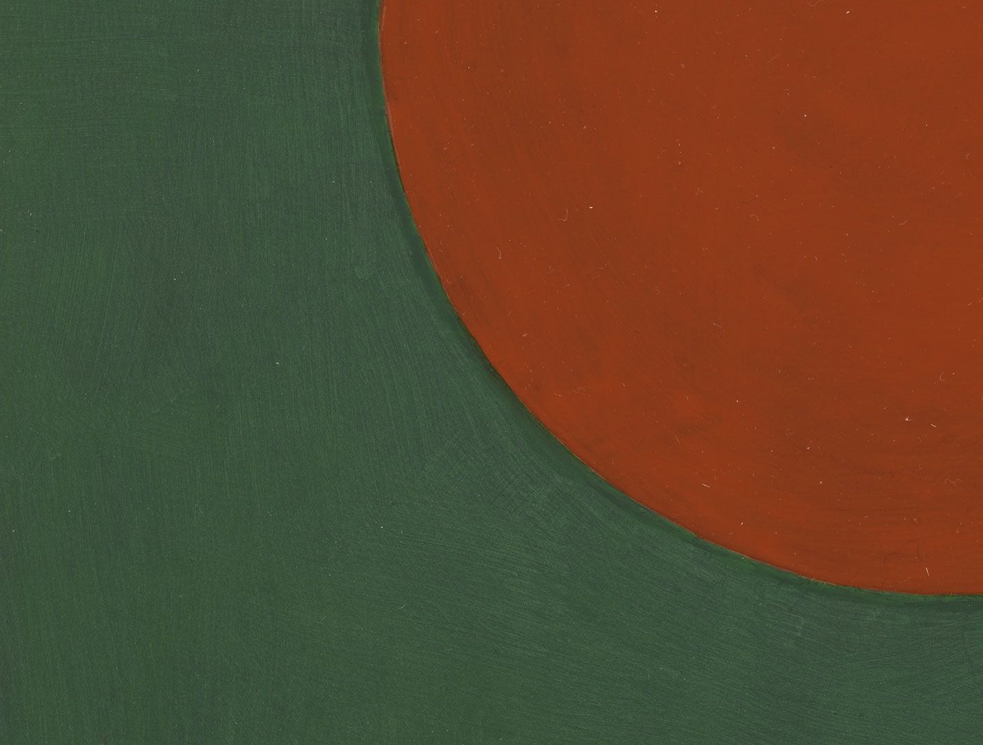 A detail from a painting by Suzan Frecon, titled rounded area in double vertical, dated 2018