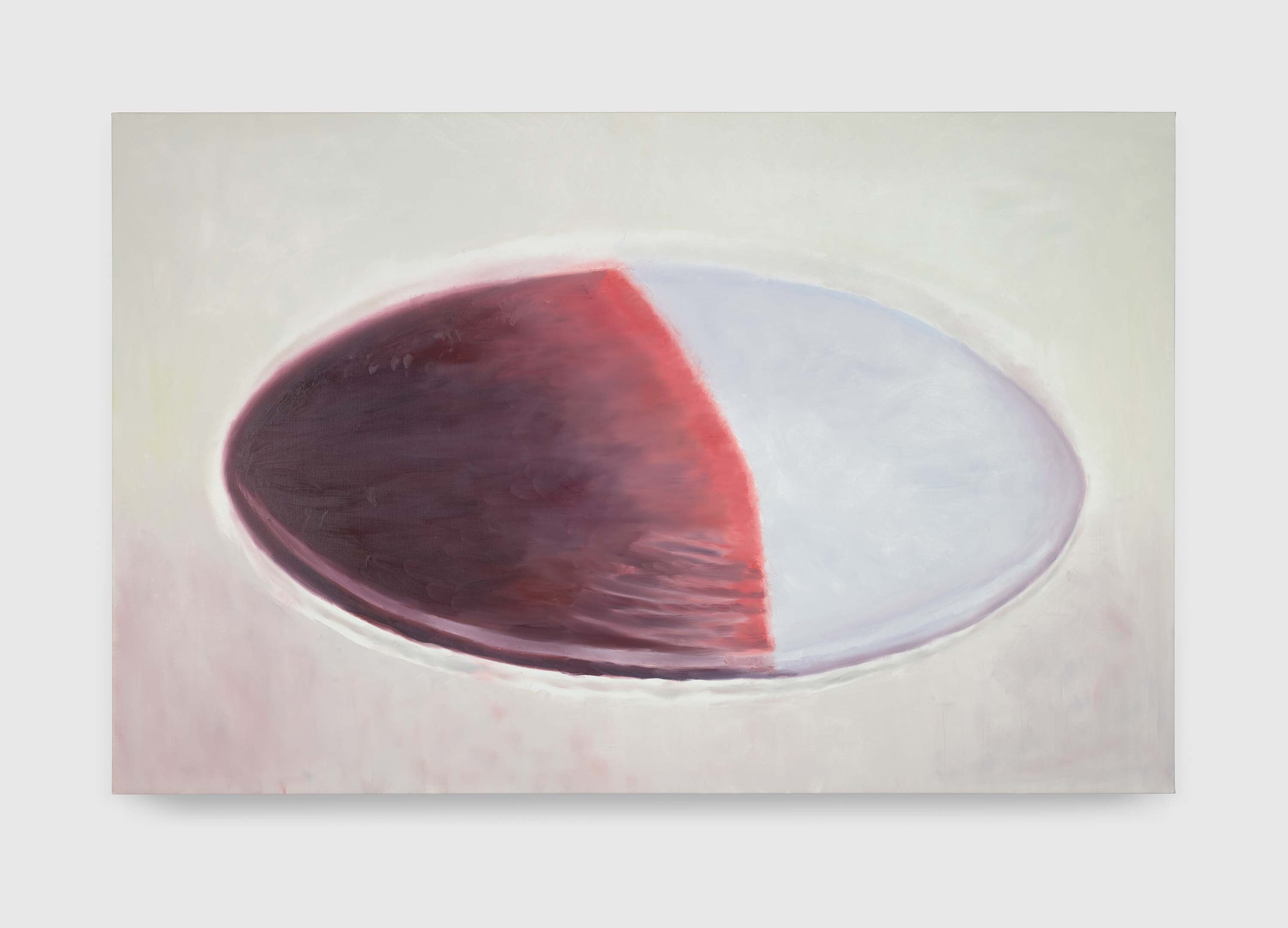 A painting by Luc Tuymans, titled Blood, dated 2023.