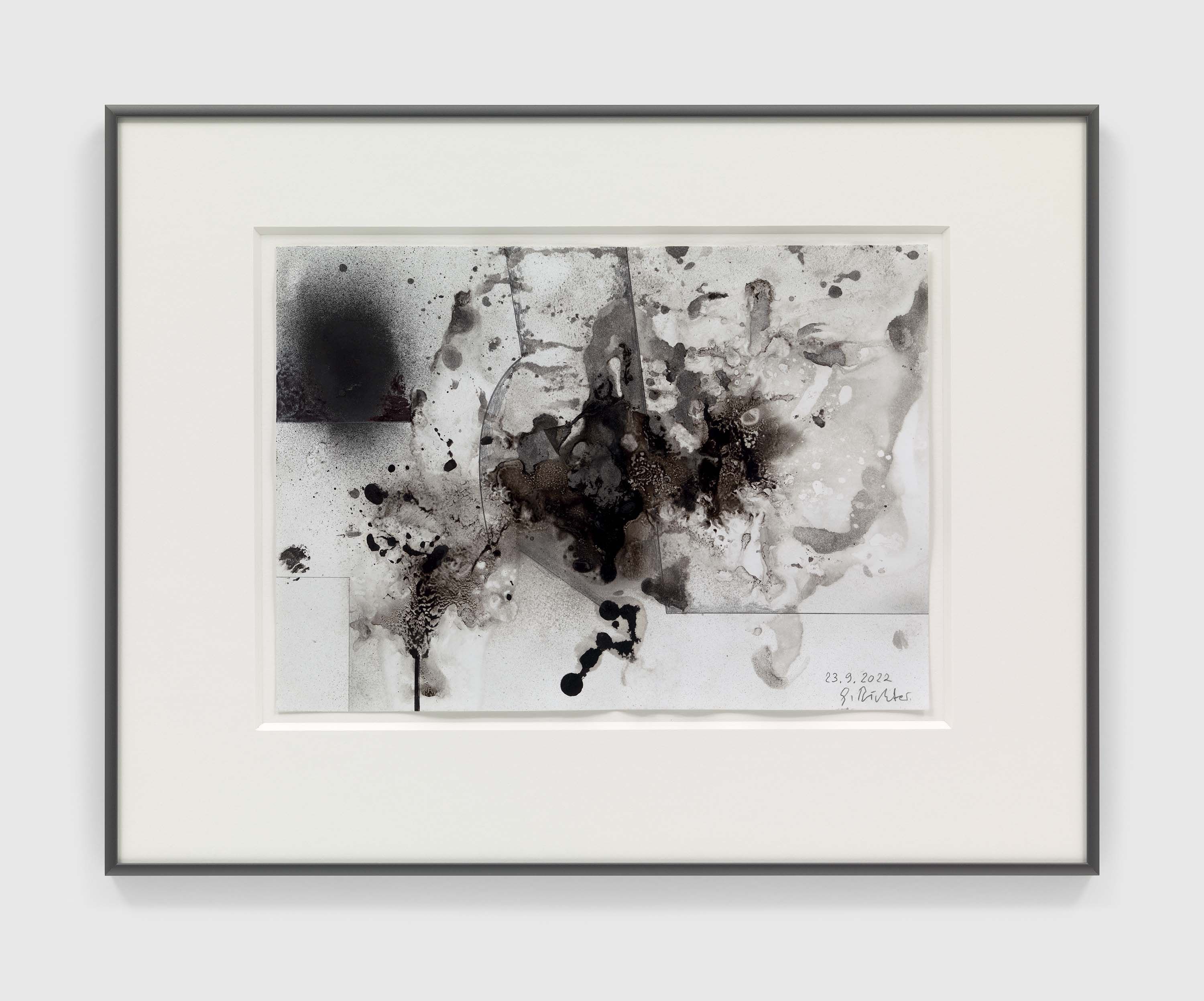 A drawing by Gerhard Richter, titled 23.09.2022﻿, dated 2022.