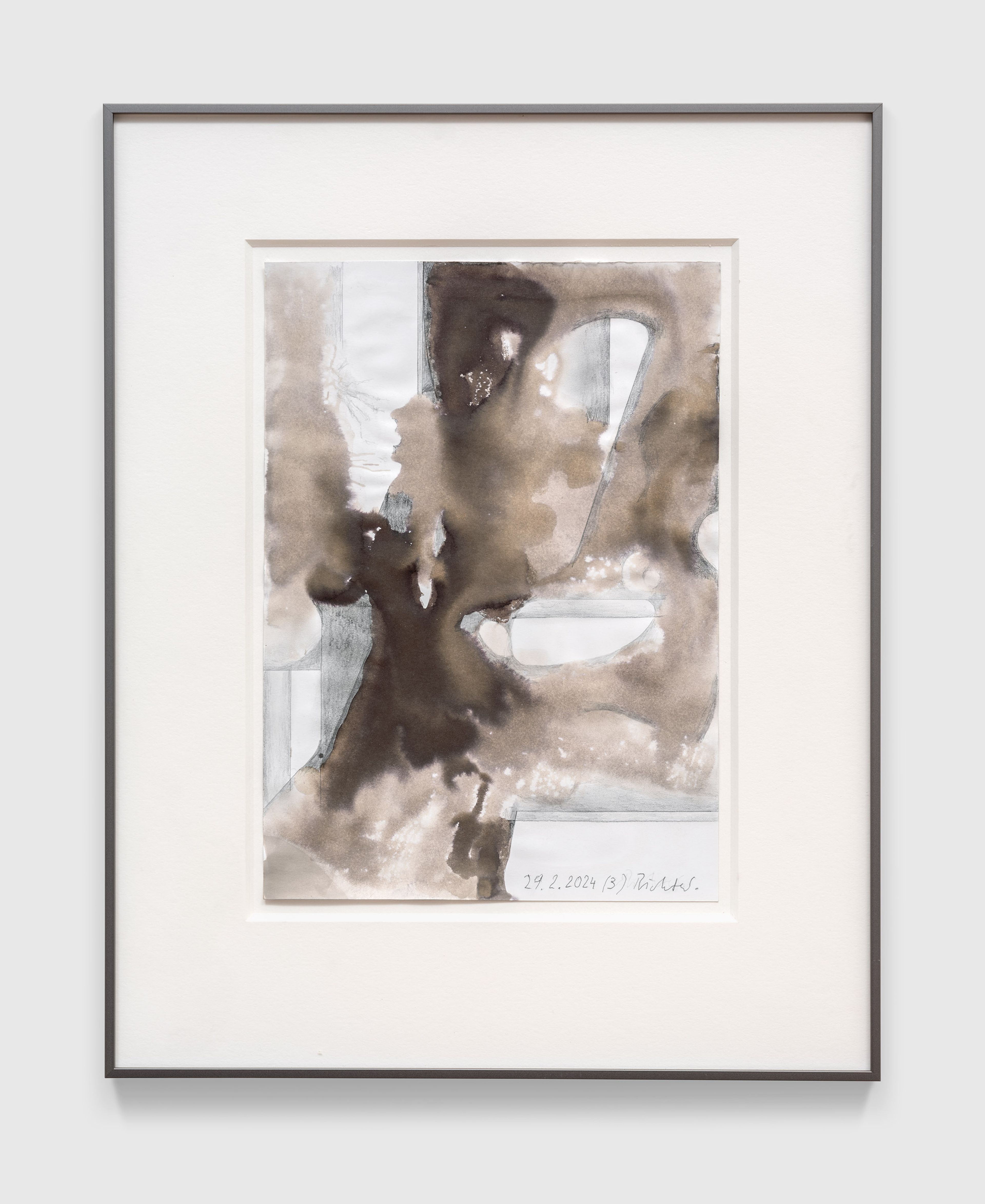 A work on paper by Gerhard Richter, titled 29.2.2024 (3), dated 2024.