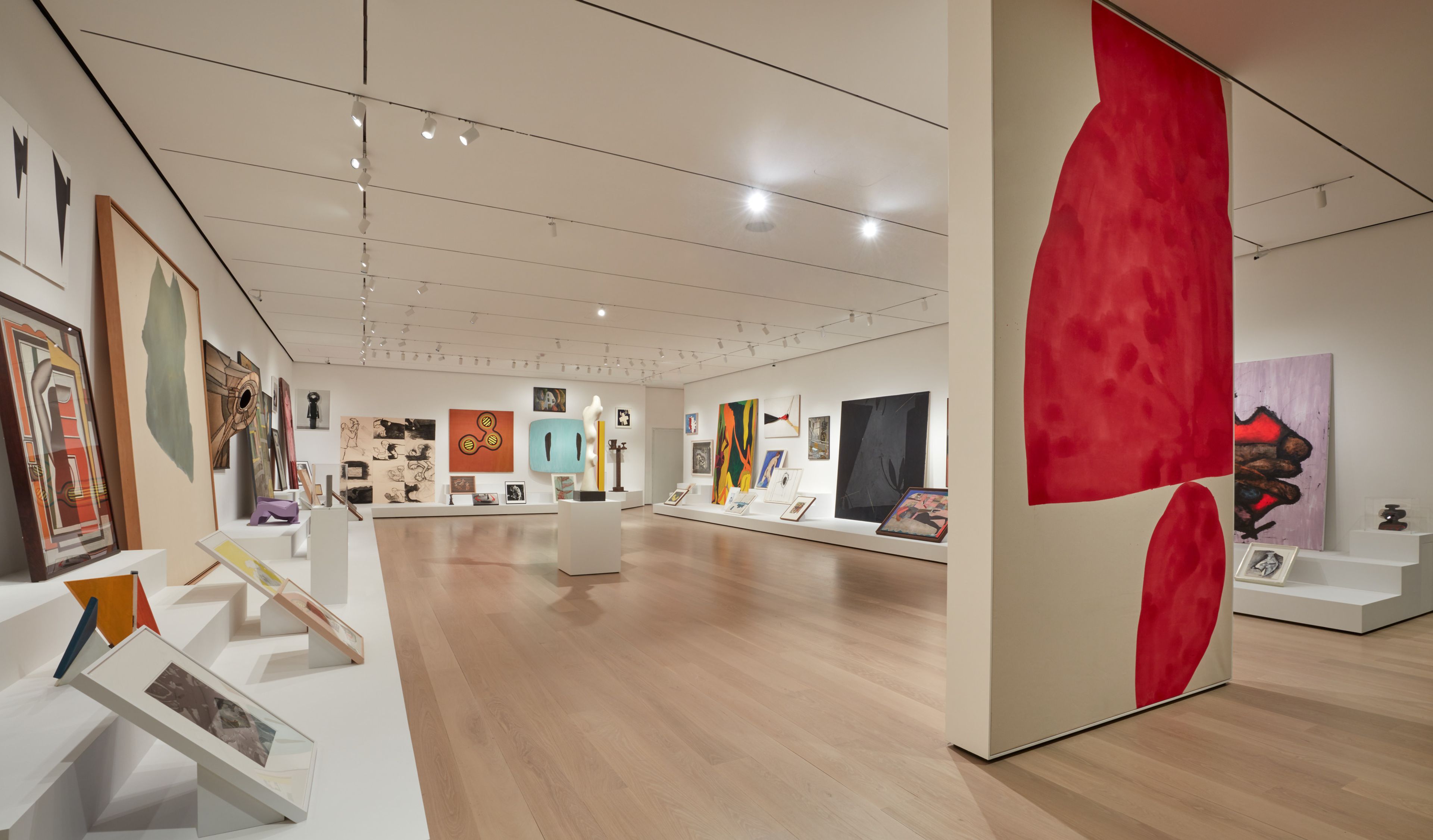 Installation view of the exhibition Artist’s Choice: Amy Sillman—The Shape of Shape at the Museum of Modern Art, located in New York, United States, dated 2019–2020.