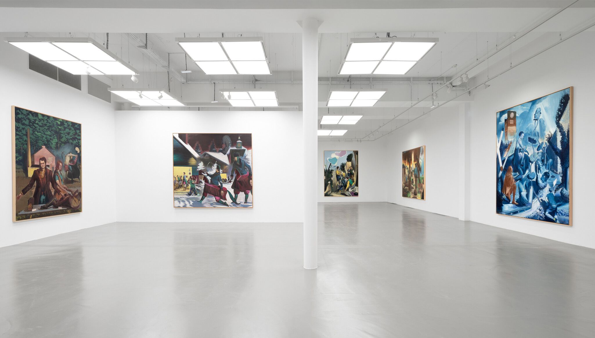 An Installation view, Neo Rauch: The Dream of Reason, MO.CO Montpellier, dated 2023. Photo by Uwe Walter