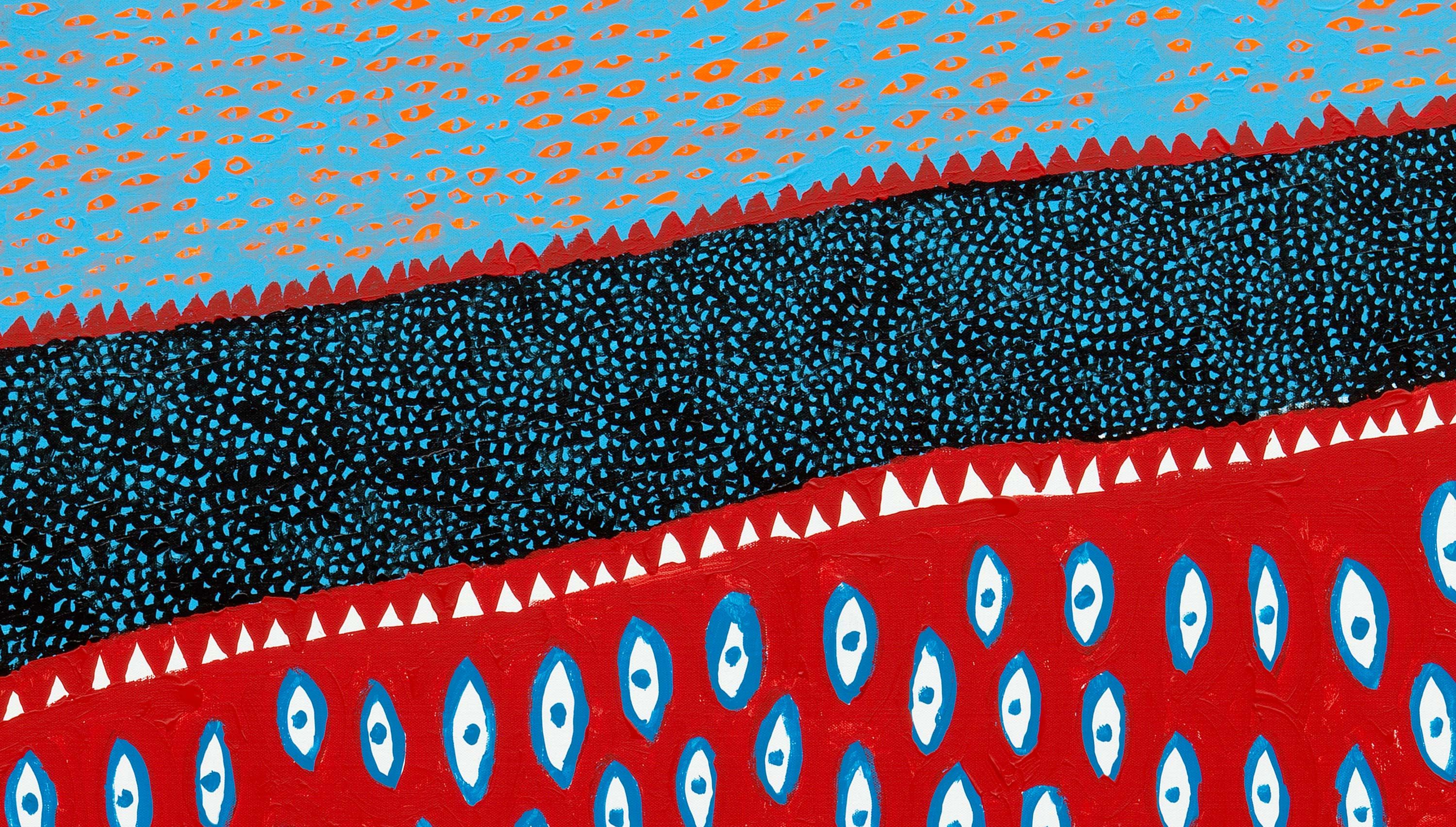 A detail from the work titled RESTING AT THE RIVERSIDE, dated 2014