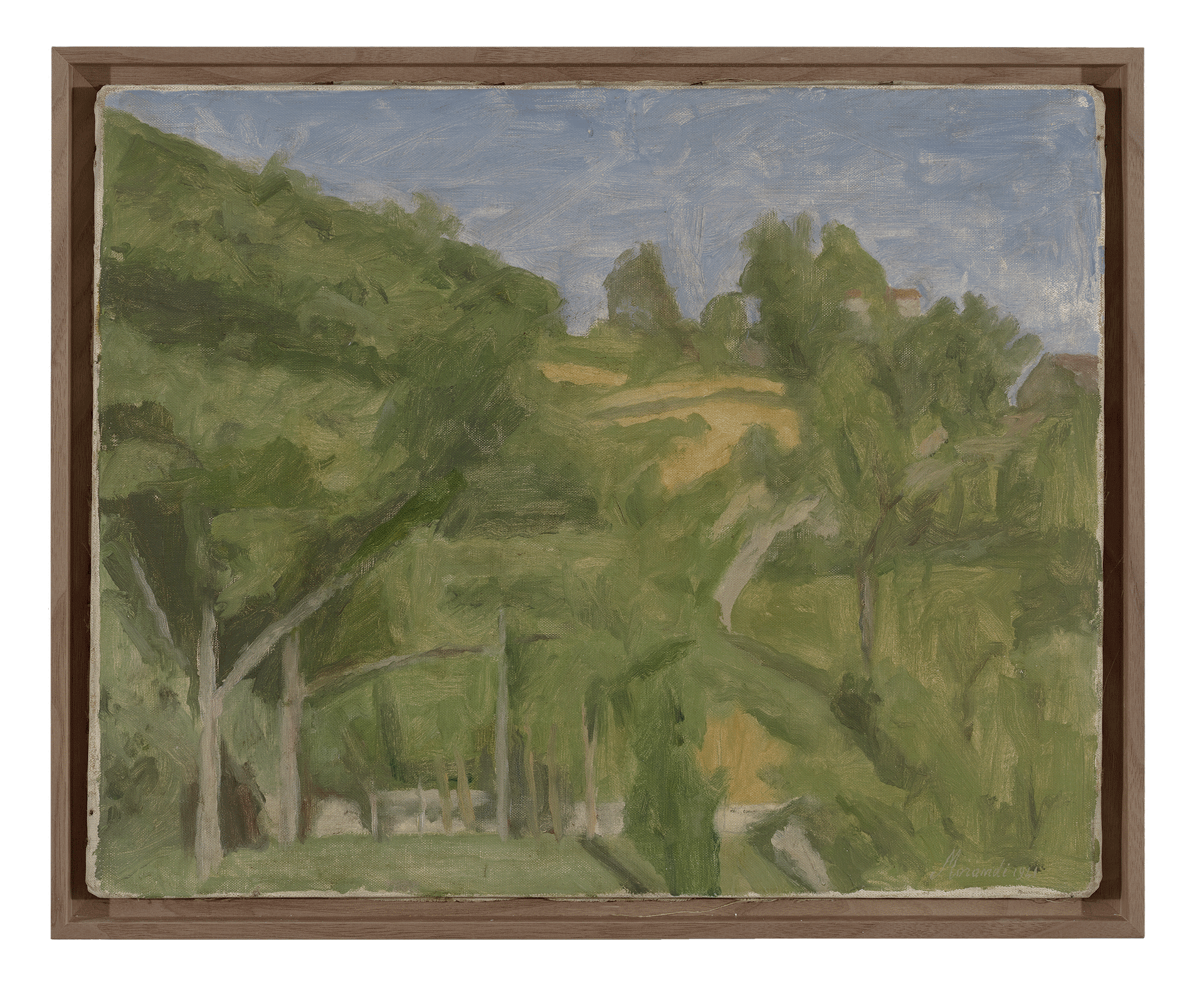 Paesaggio (Landscape) A painting by Giorgio Morandi titled Paesaggio, translated as Landscape, dated 1941.