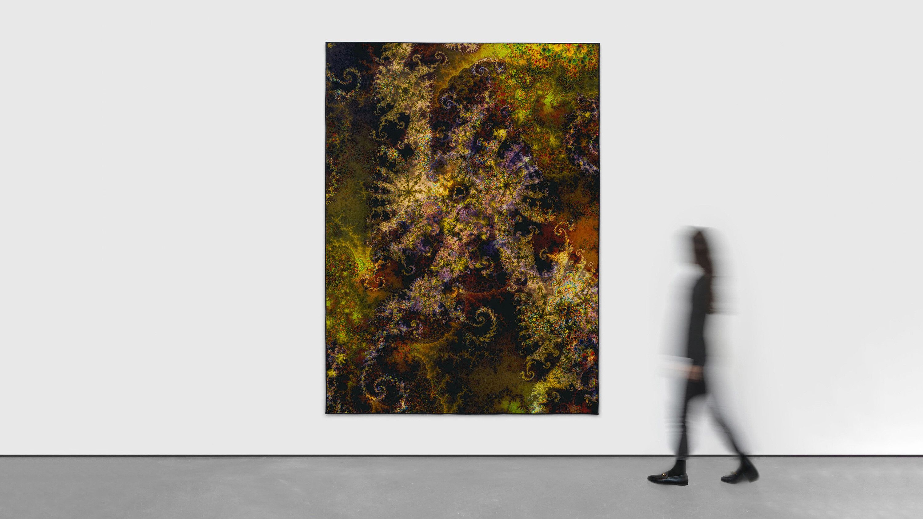 A Colaris print on velour carpet by Thomas Ruff, titled d.o.pe.09 I, dated 2022.