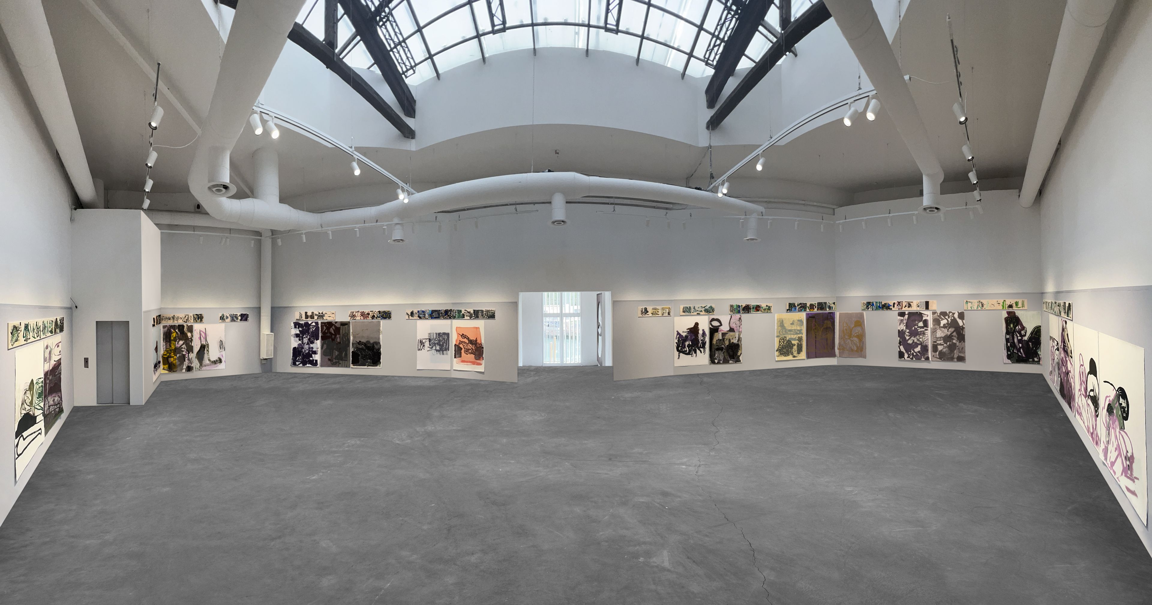 Installation view of Amy Sillman’s work in The Milk of Dreams: 59th International Art Exhibition at the Venice Biennale, Venice, Italy, dated 2022.