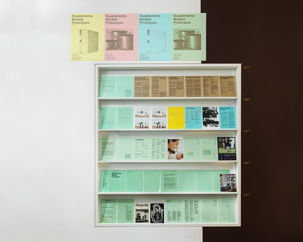 Installation view of Christopher Williams's exhibition at David Zwirner London in 2017.