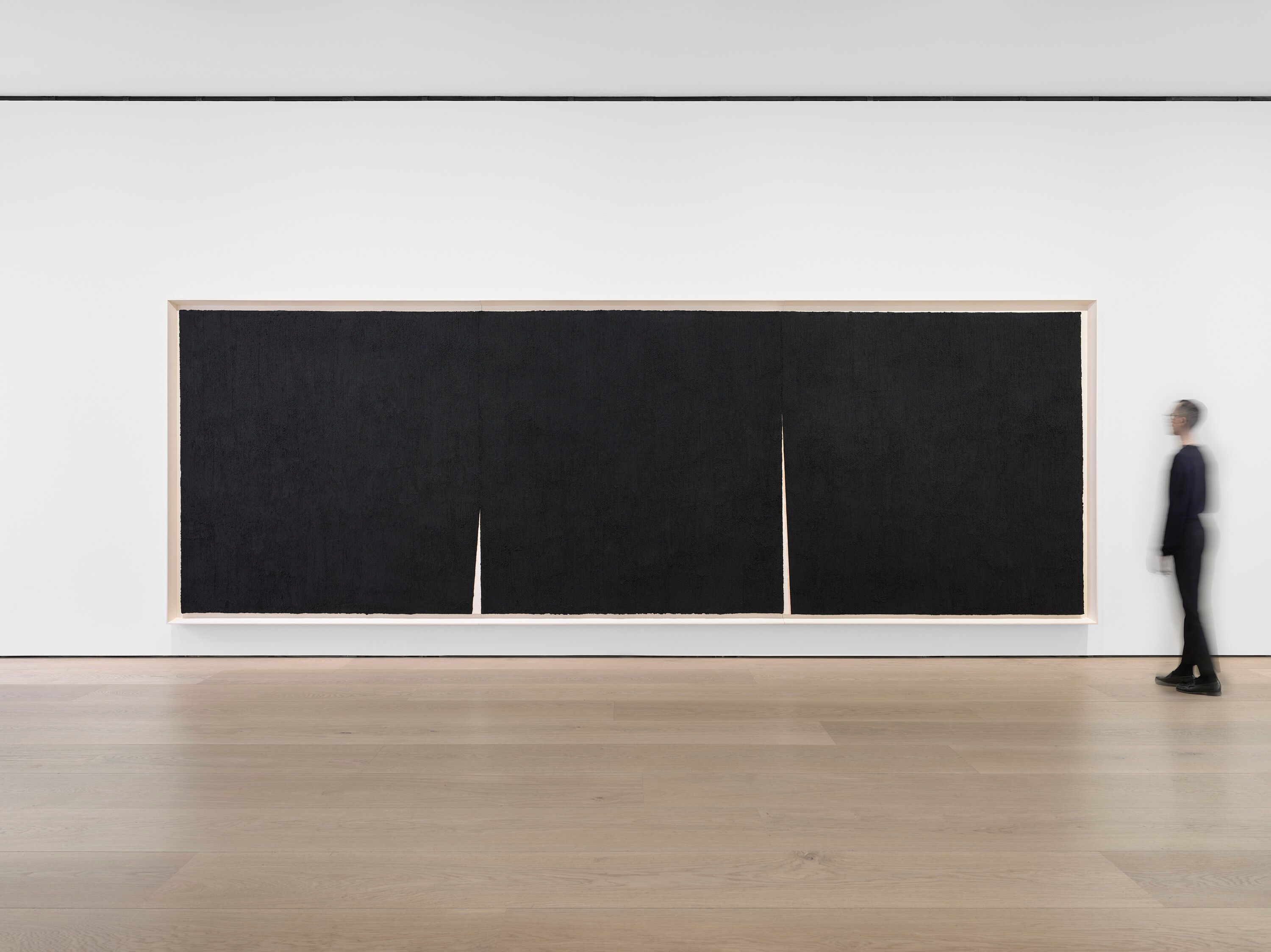An installation view of Richard Serra Six Large Drawings David Zwirner dates 2024