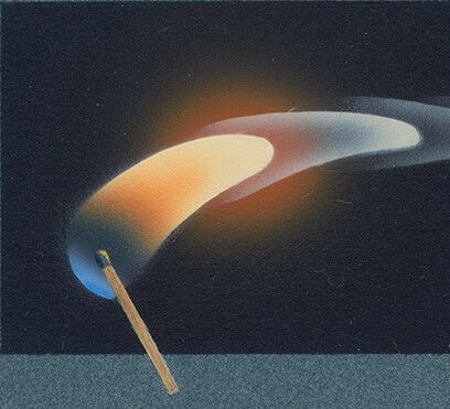 A detail from a painting by Ching Ho Cheng , titled A Match, dated 1978.