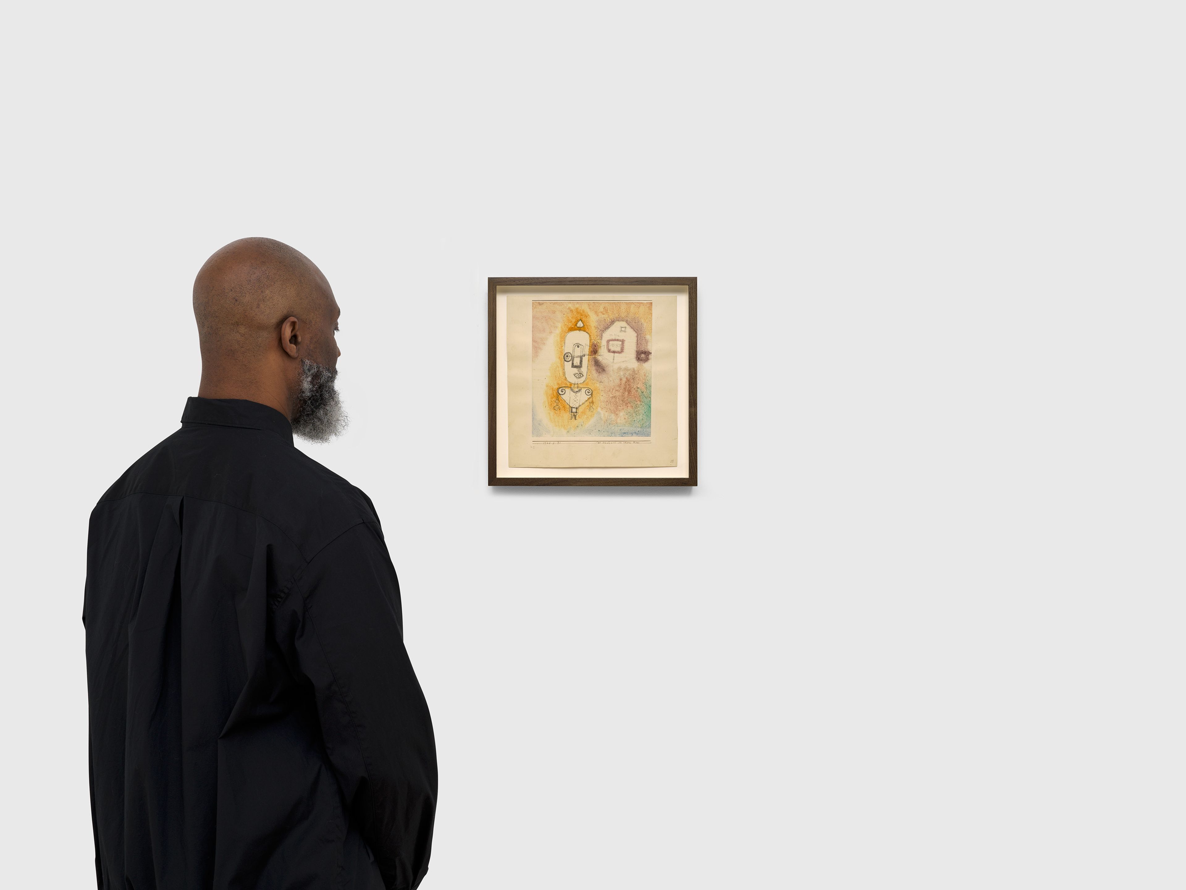 A work on paper by Paul Klee, titled Der Schutzmann vor seinem Haus (The policeman in front of his house), dated 1923.