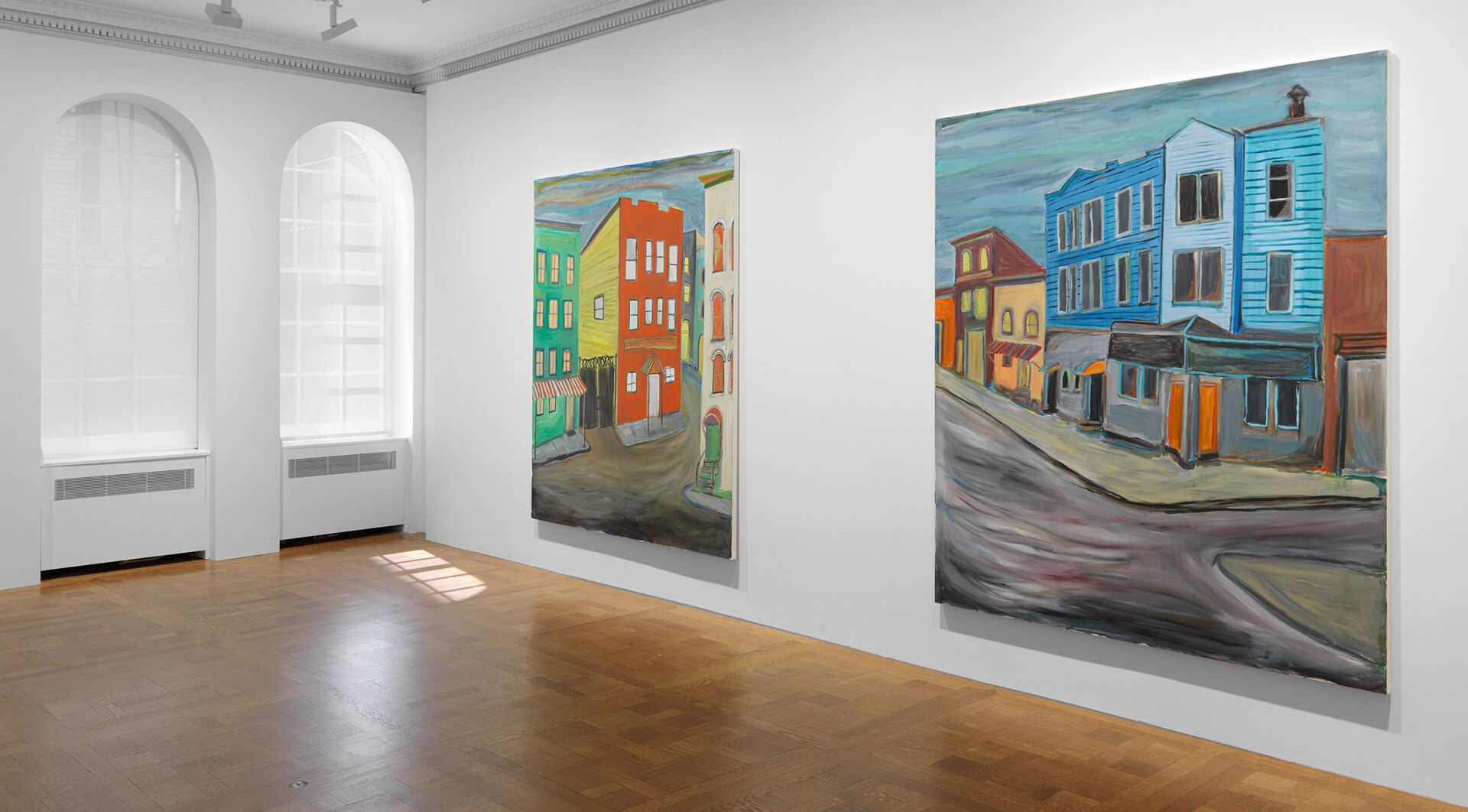 An installation view of the exhibition Josh Smith: Spectre at David Zwirner, New York, in 2020.