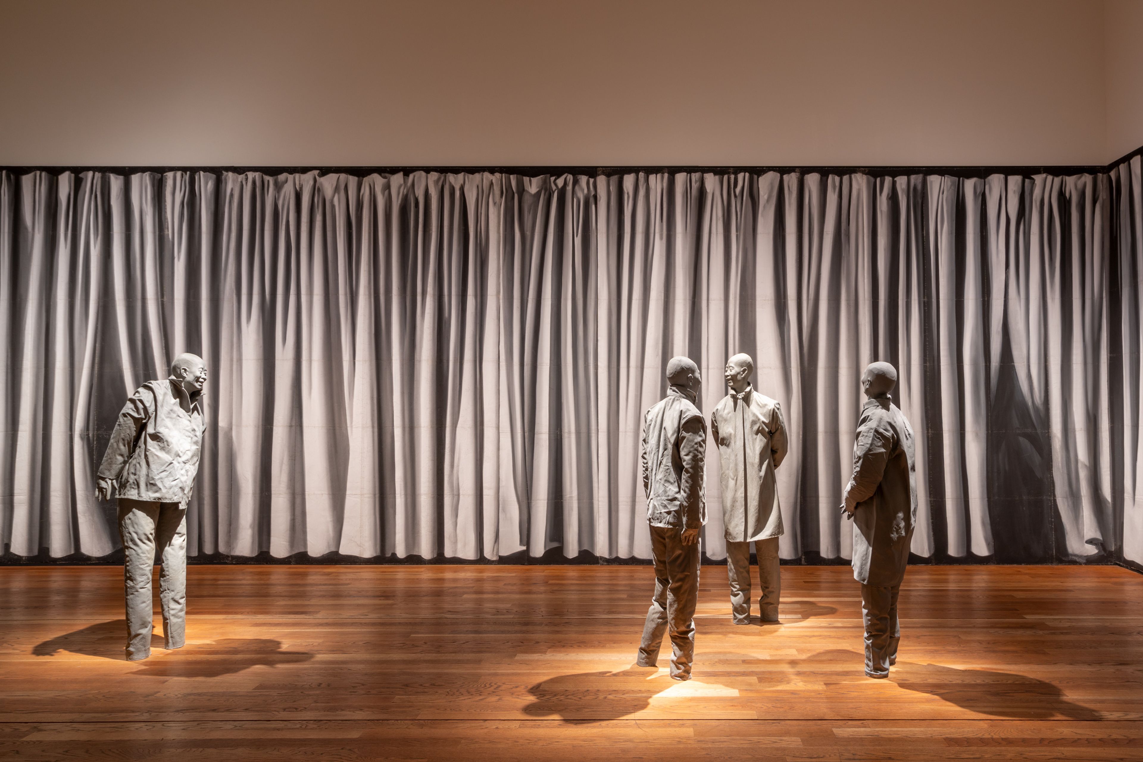 : Installation view of the exhibition Juan Muñoz: Stories of Art at the Museo Nacional del Prado, in Madrid, Spain, dated 2025.