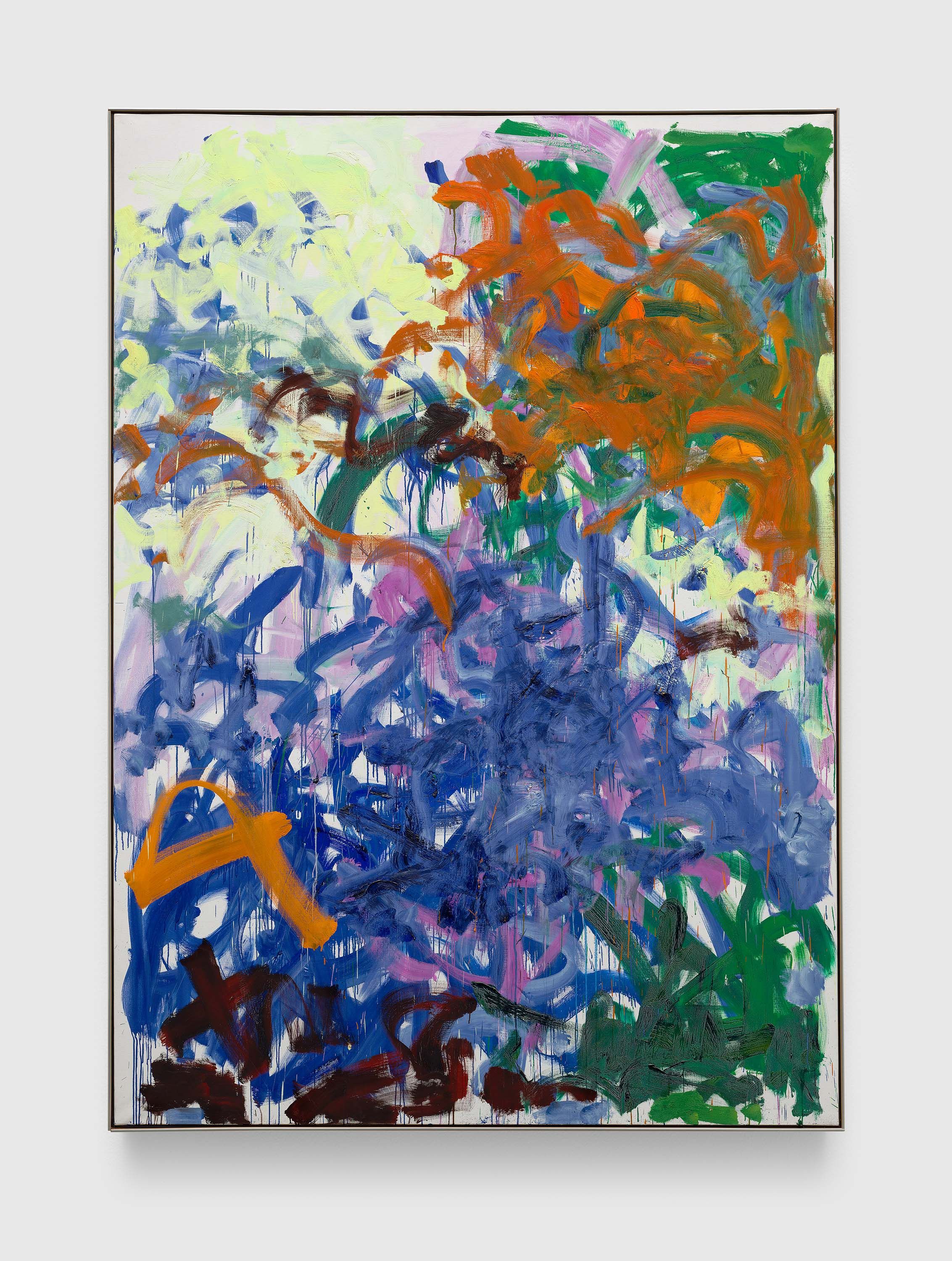 A painting by Joan Mitchell, titled Before, Again I, dated 1985.