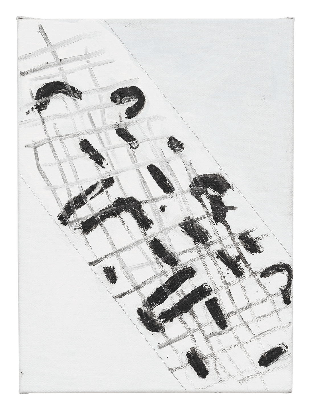 An oil and gesso painting on canvas on wood panel by Raoul De Keyser, titled Breaker, dated 2011.