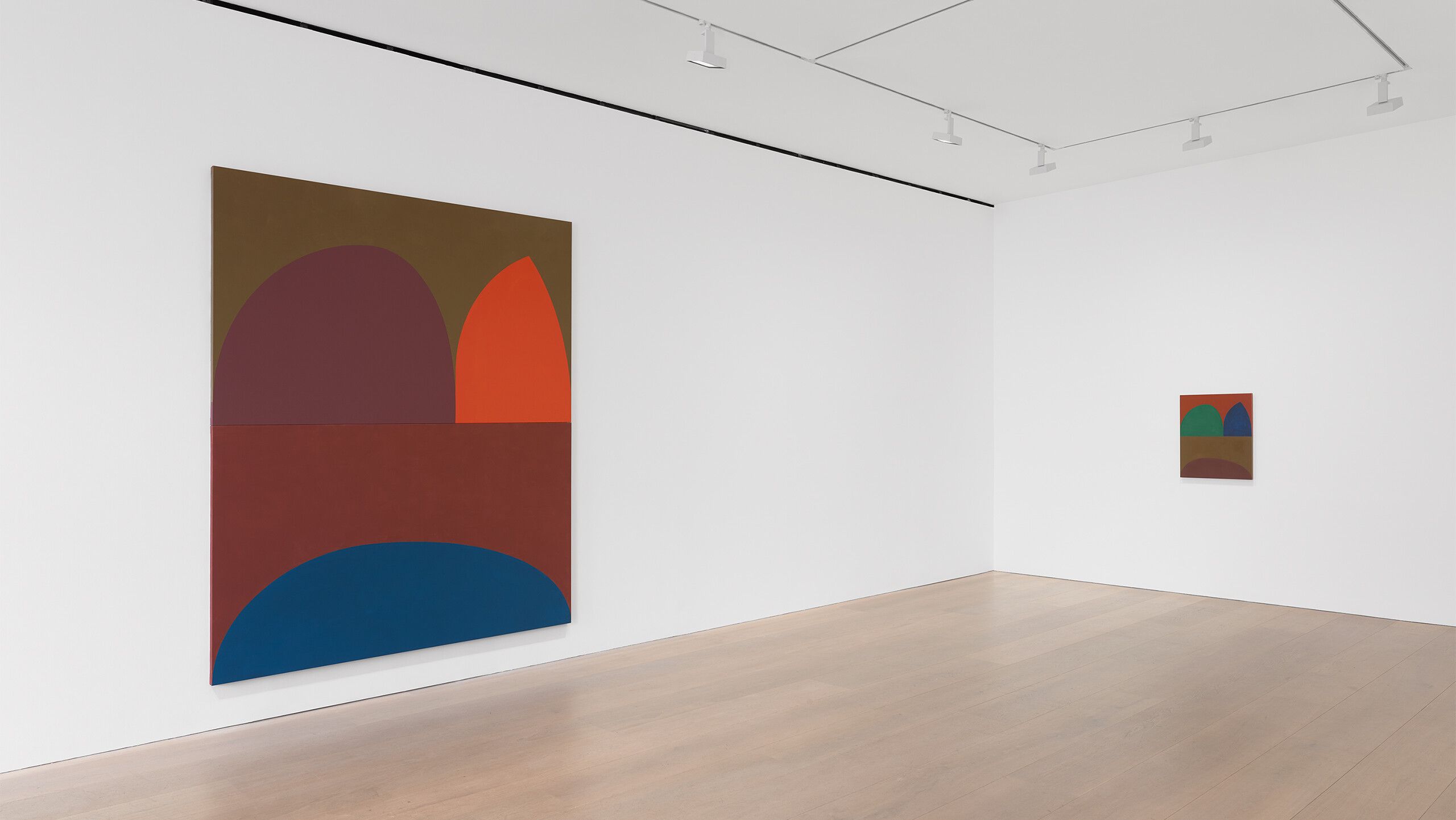 An Installation view, Suzan Frecon: recent paintings, oil and water, David Zwirner, London, dated 2022