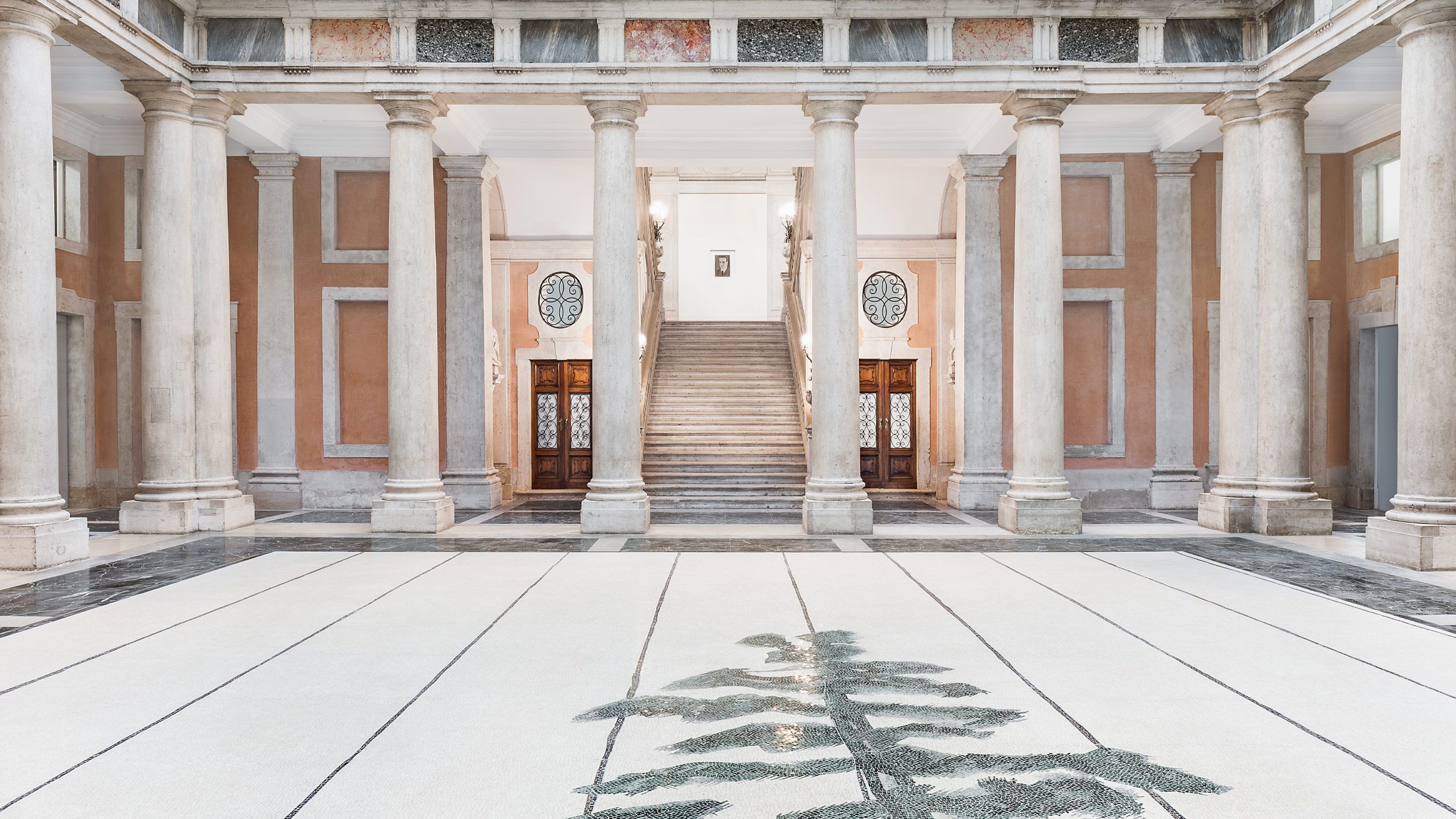 An installation view featuring works by Luc Tuymans, dated 2019