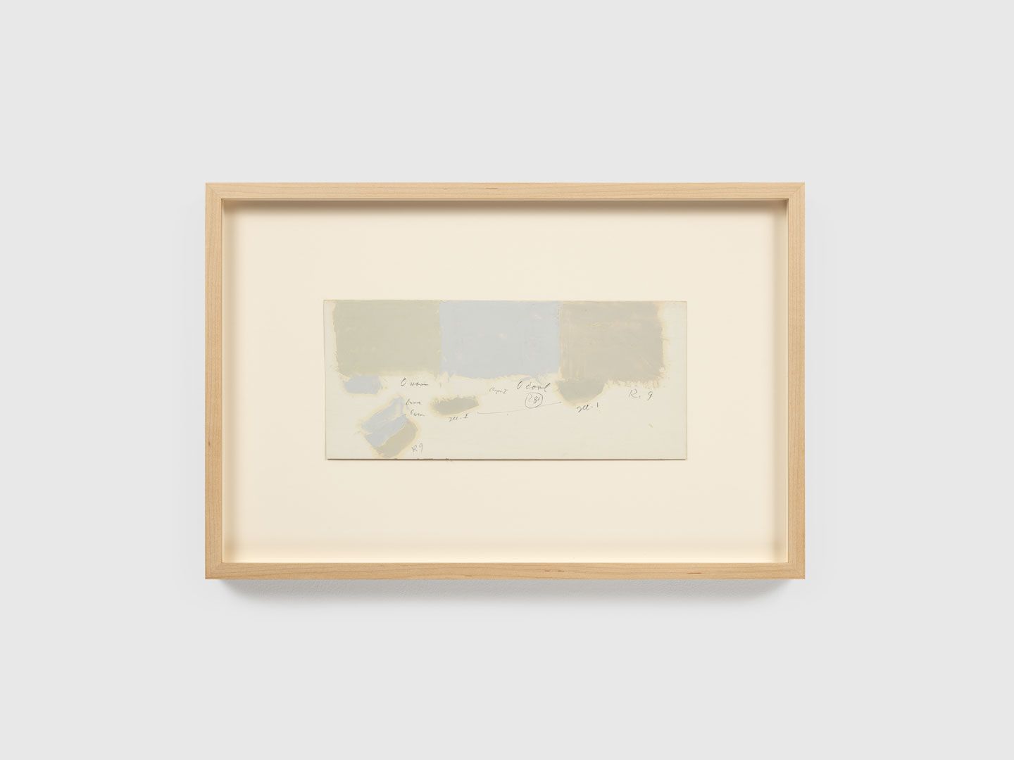 A mixed media work on paper by Josef Albers, titled Color study, undated.
