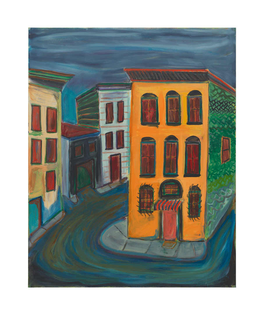 An untitled painting by Josh Smith, dated 2020.
