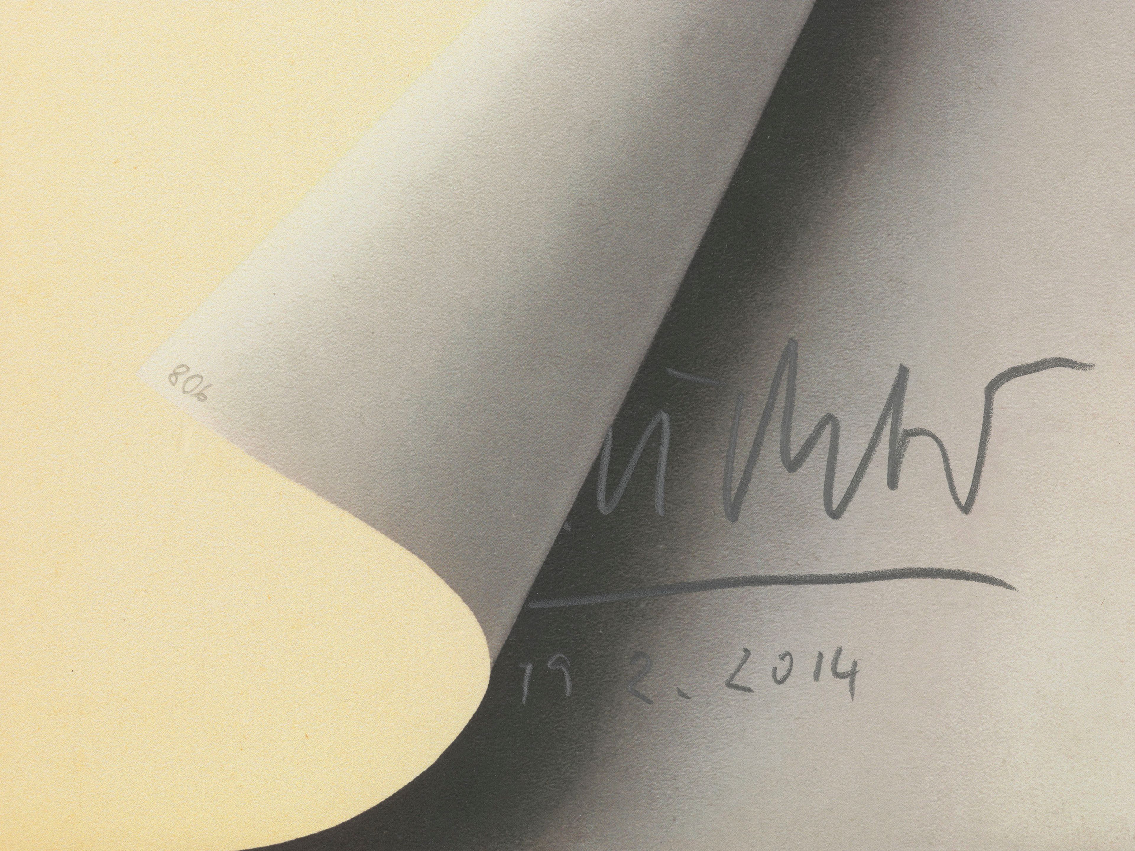 A painting by Gerhard Richter, titled Blattecke (Sheet Corner), dated in 1967 and 2014.