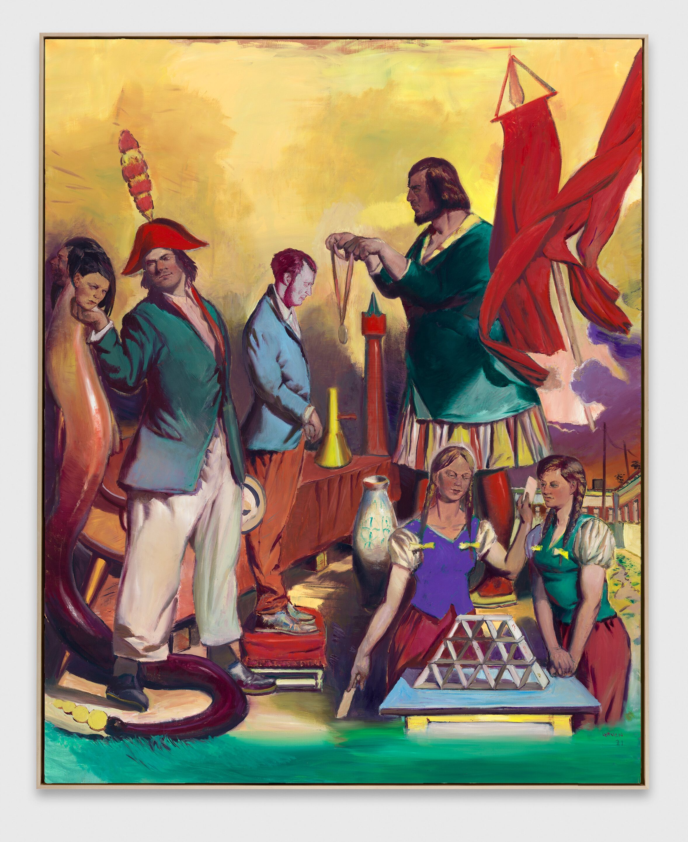 An oil on canvas artwork by Neo Rauch, titled Der Orden, dated 2021.