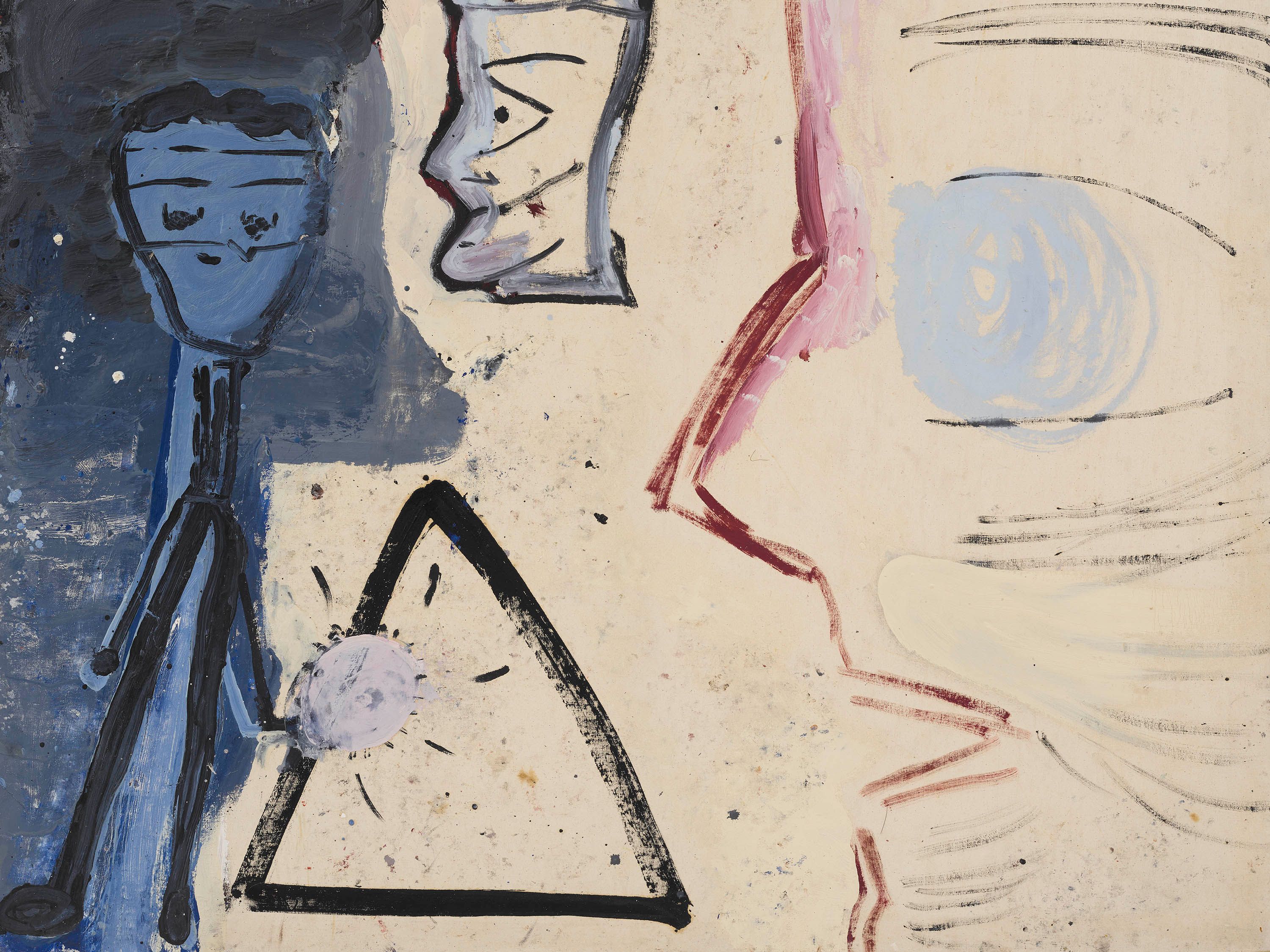 絵画 VERNIER HANDCRAFTED Rose Wylie: Henry Triangle, 1996 | David Zwirner
