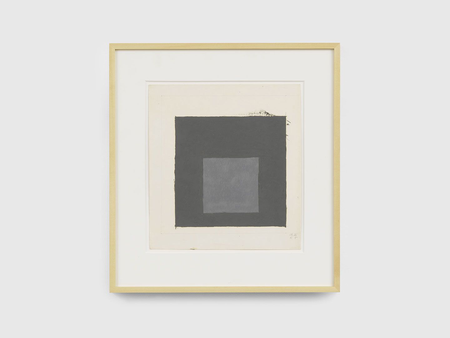 A mixed media work on paper by Josef Albers, titled Color study (Homage to the Square), undated.