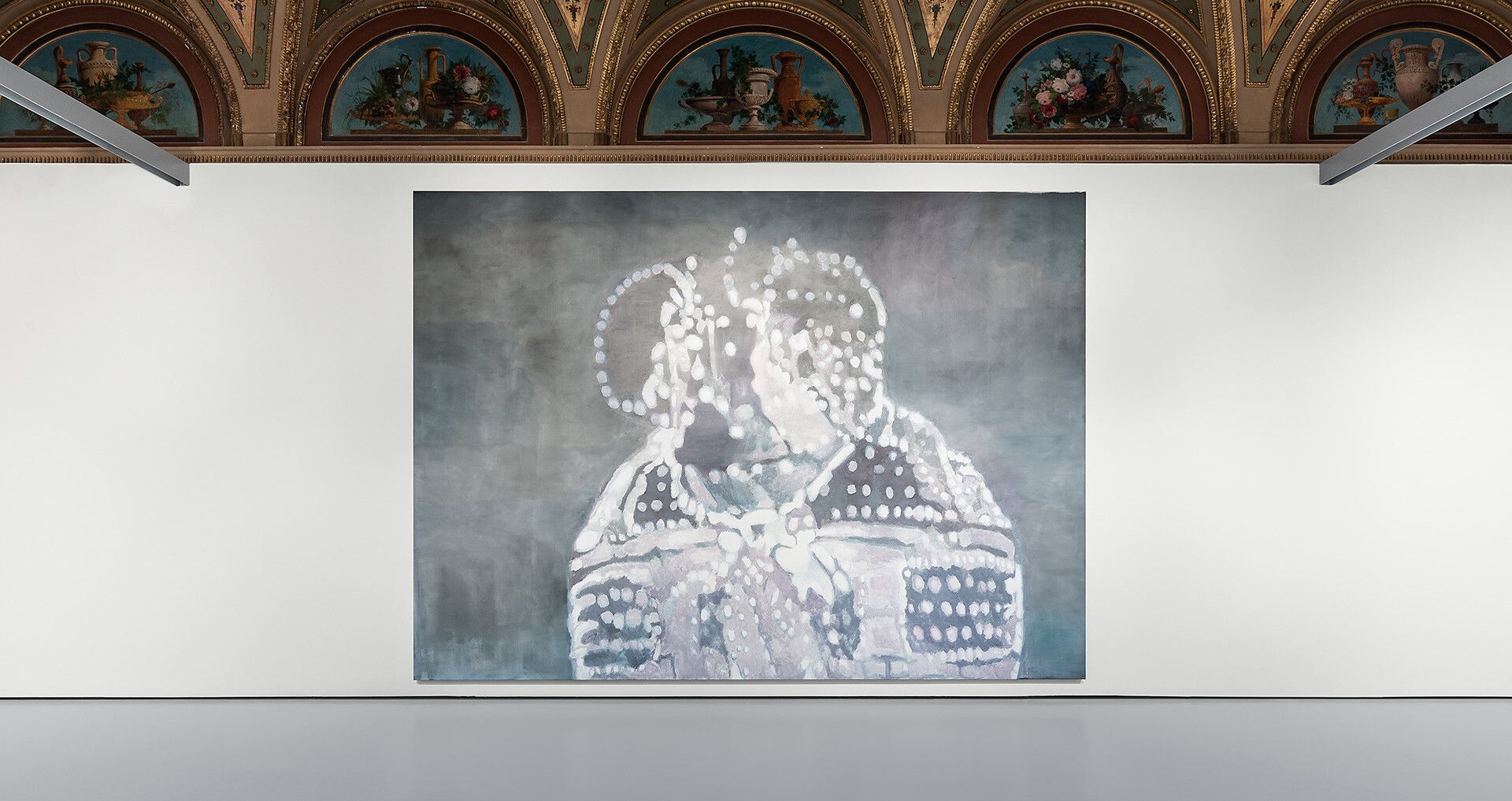 An installation view of an exhibition titled Luc Tuymans: La Pelle at Palazzo Grassi, Venice, in 2019.