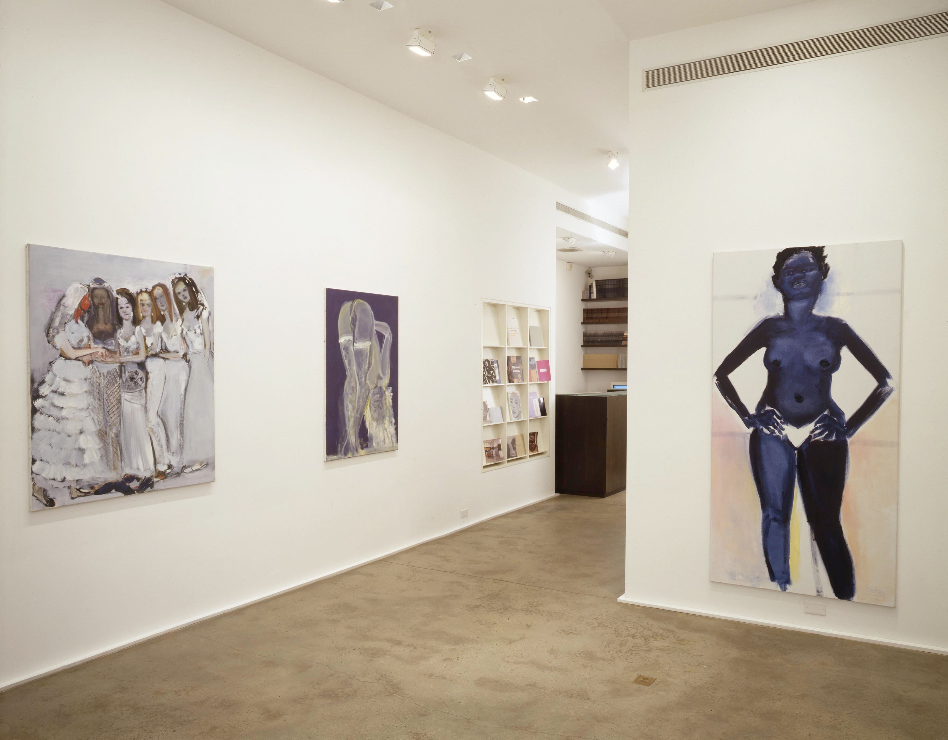 An installation view of the exhibition Marlene Dumas: Selected Works, at David Zwirner New York, dated 2005.