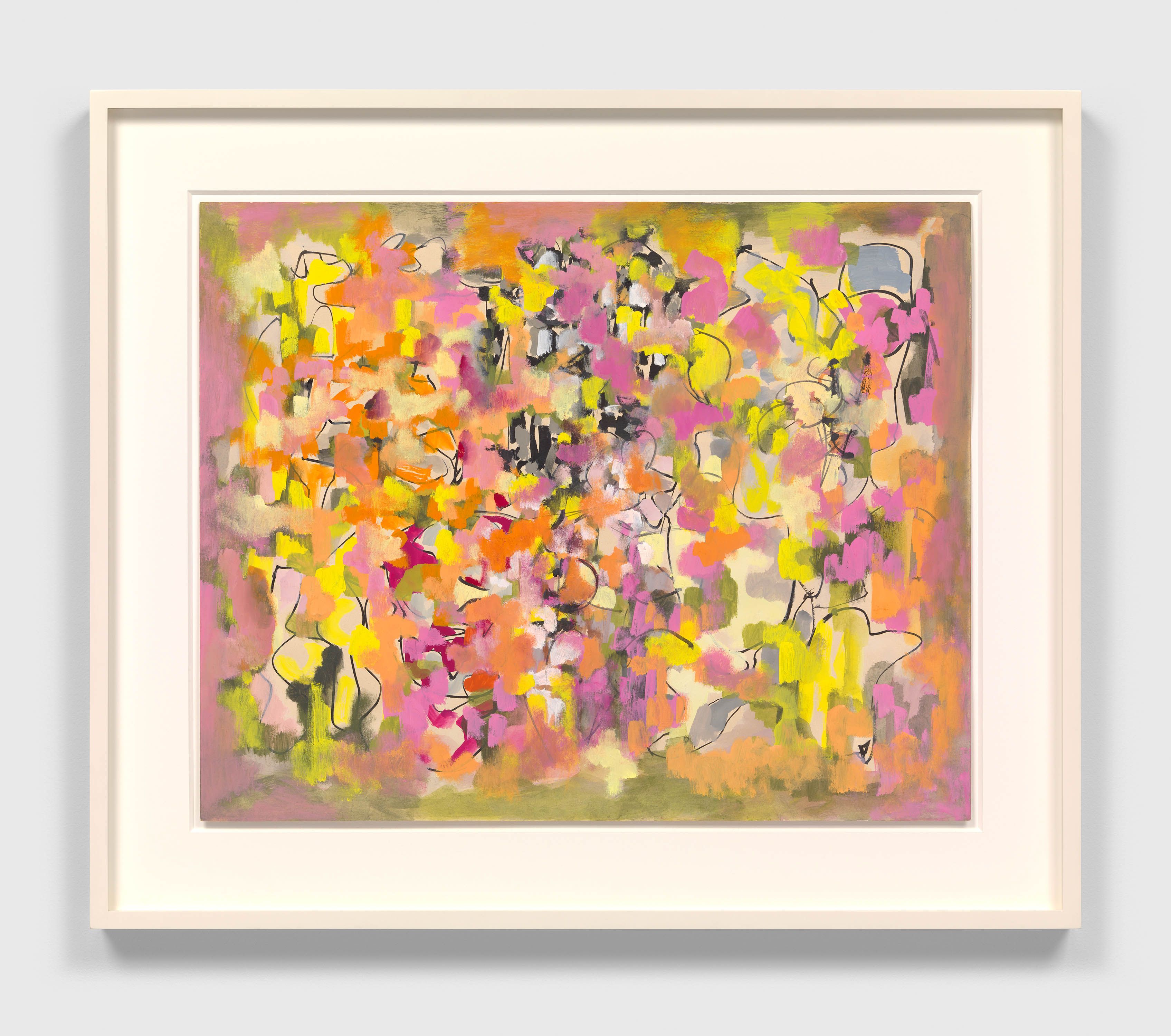 A gouache and ink on paper artwork by Ad Reinhardt, titled Untitled, circa 1946 to 1949.