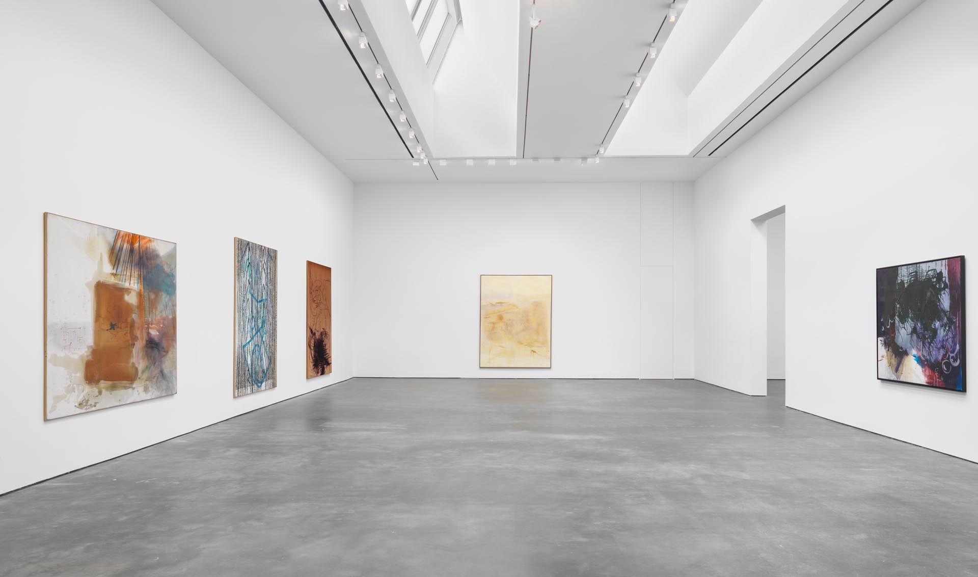 An installation view of the exhibition Sigmar Polke: Eine Winterreise, at David Zwirner New York, dated 2016.