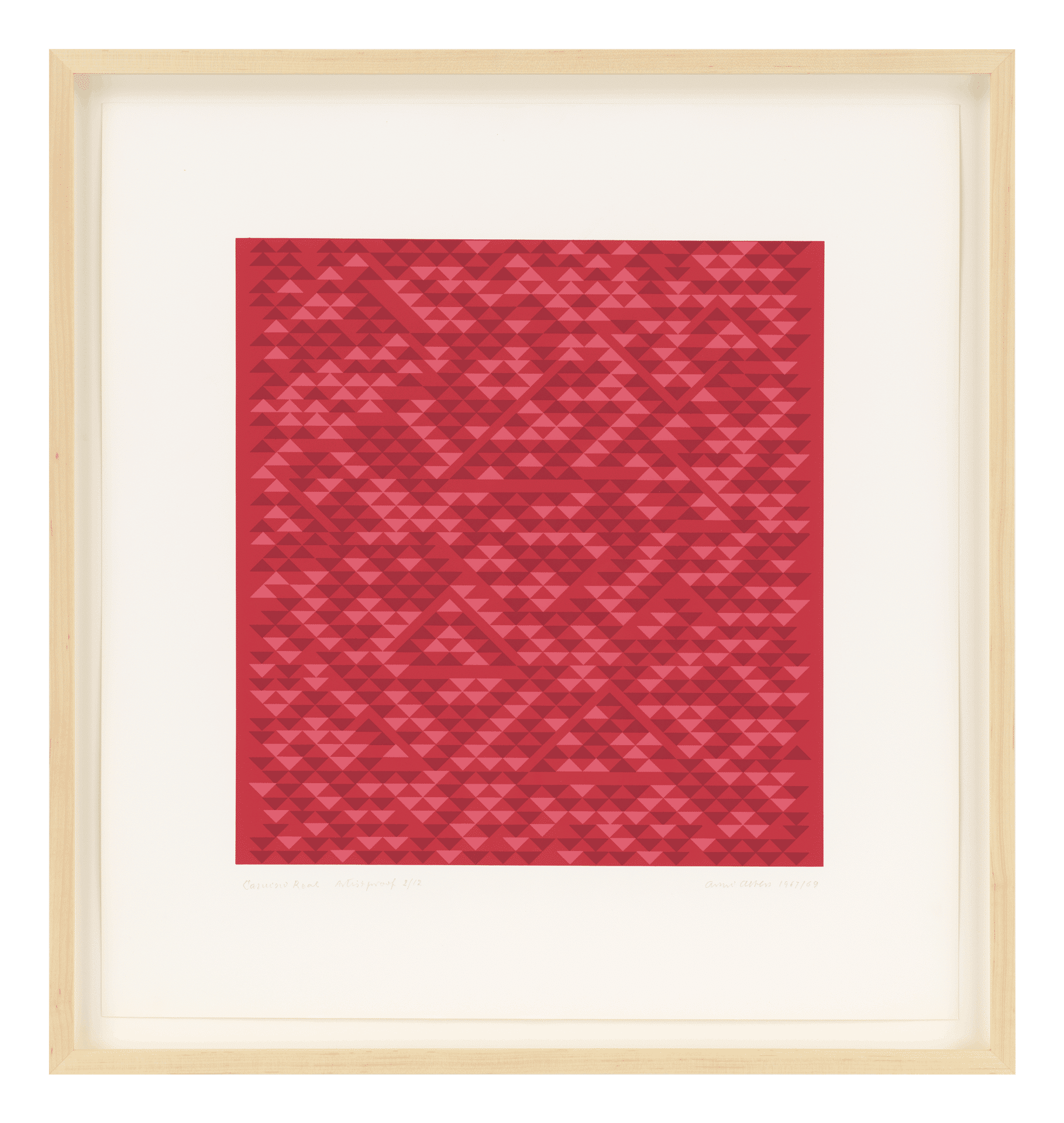 A work on paper by Anni Albers, titled Camino Real, dated 1967-1969