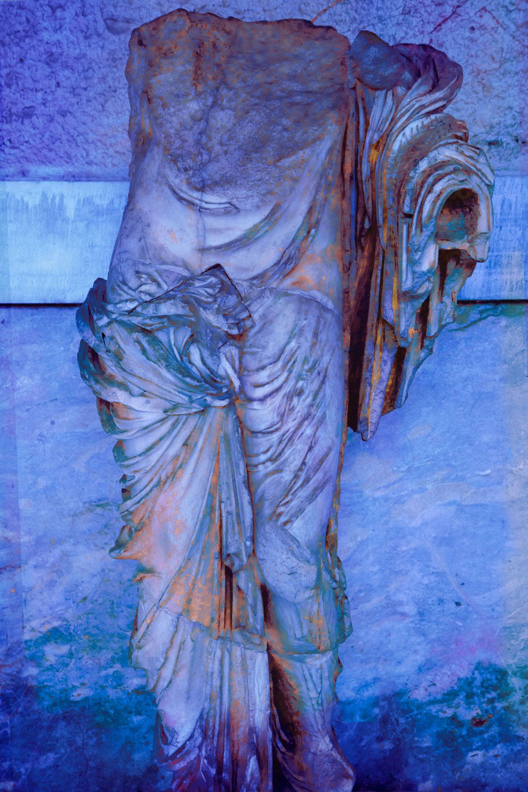 A photograph by James Welling, titled Sculpture of a Man, dated 2019
