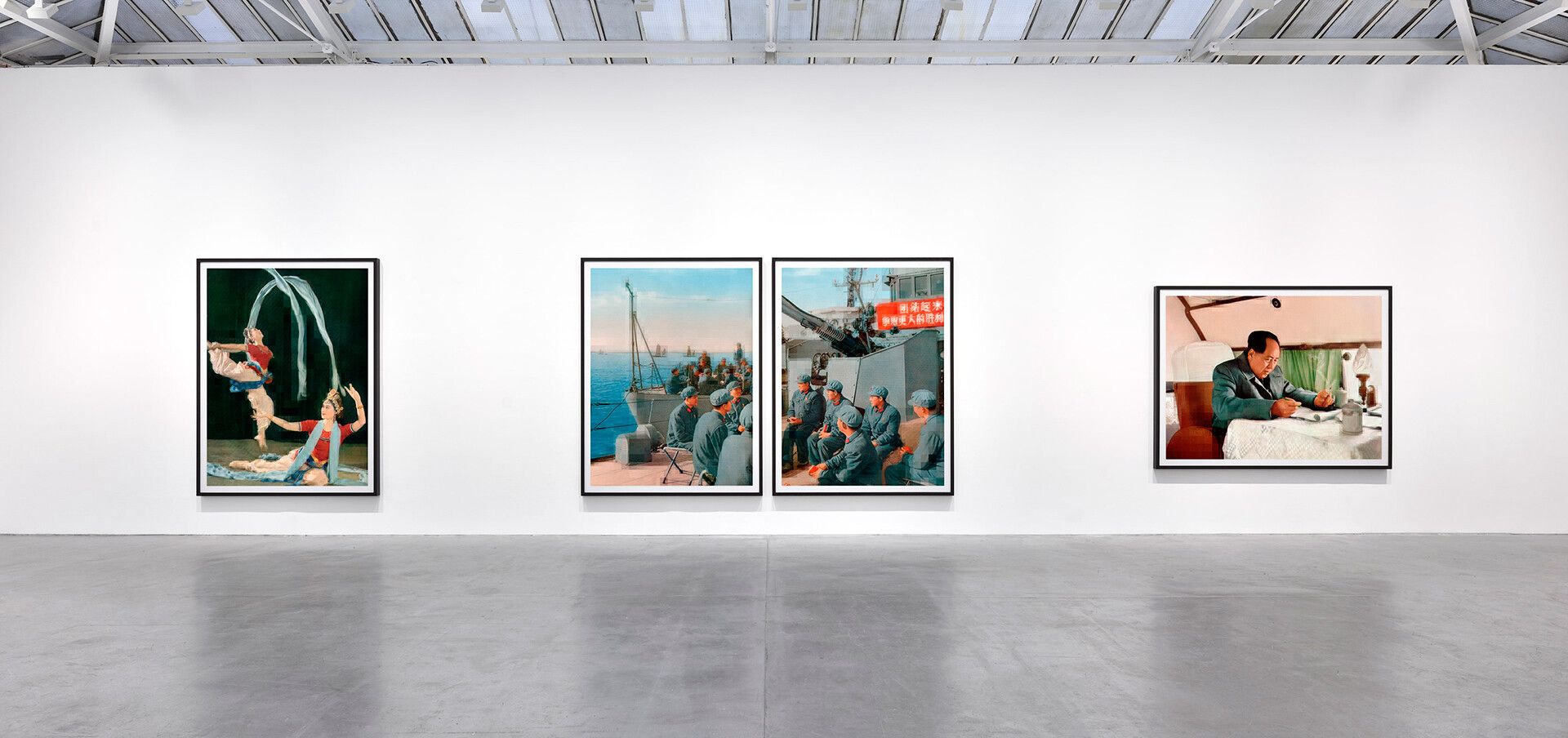 An installation view of an exhibition titled Thomas Ruff: tableaux chinois, at David Zwirner, Paris, in 2021.