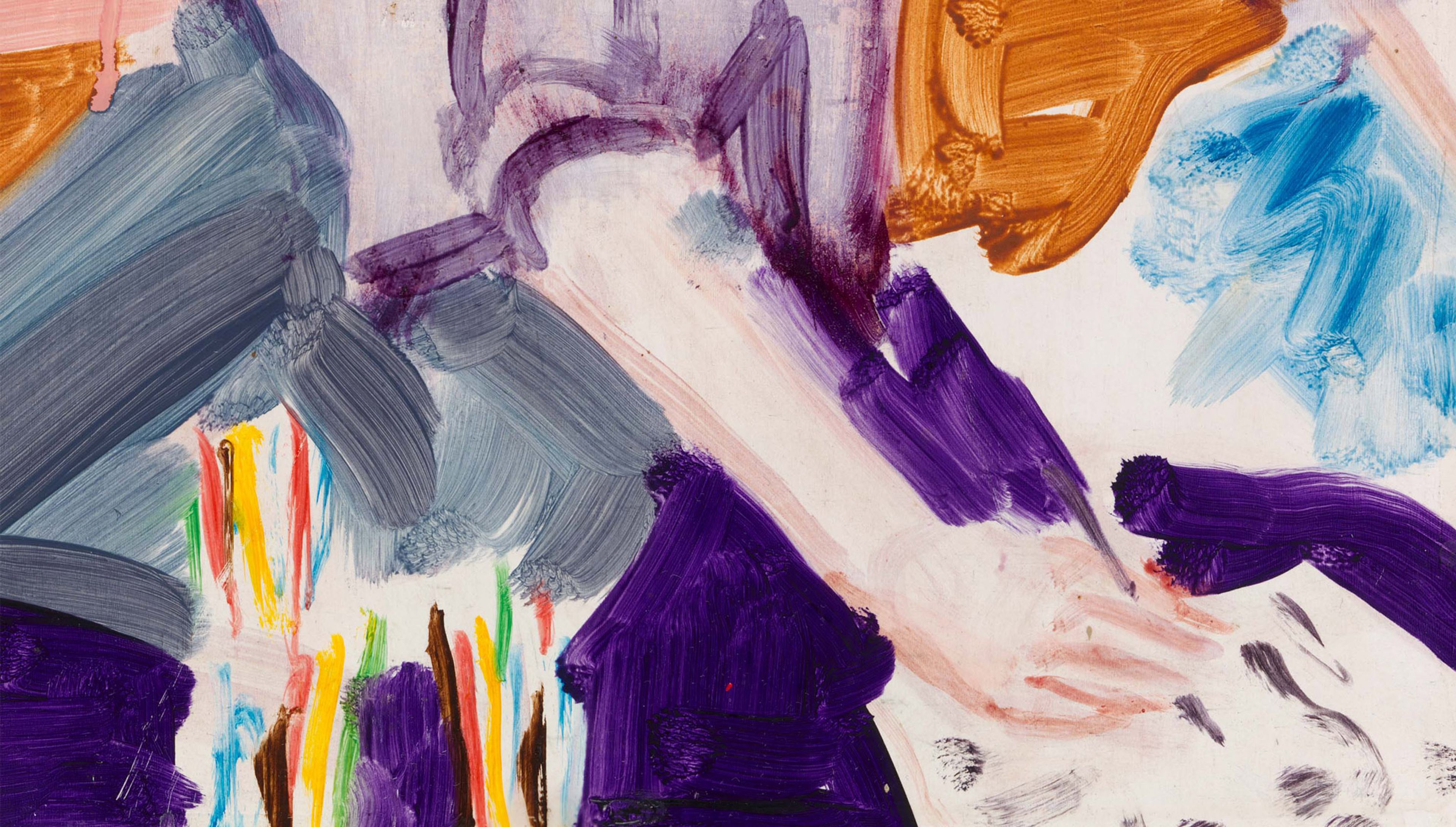 Detail of a painting by Elizabeth Peyton, titled "Spencer Drawing," dated 1999