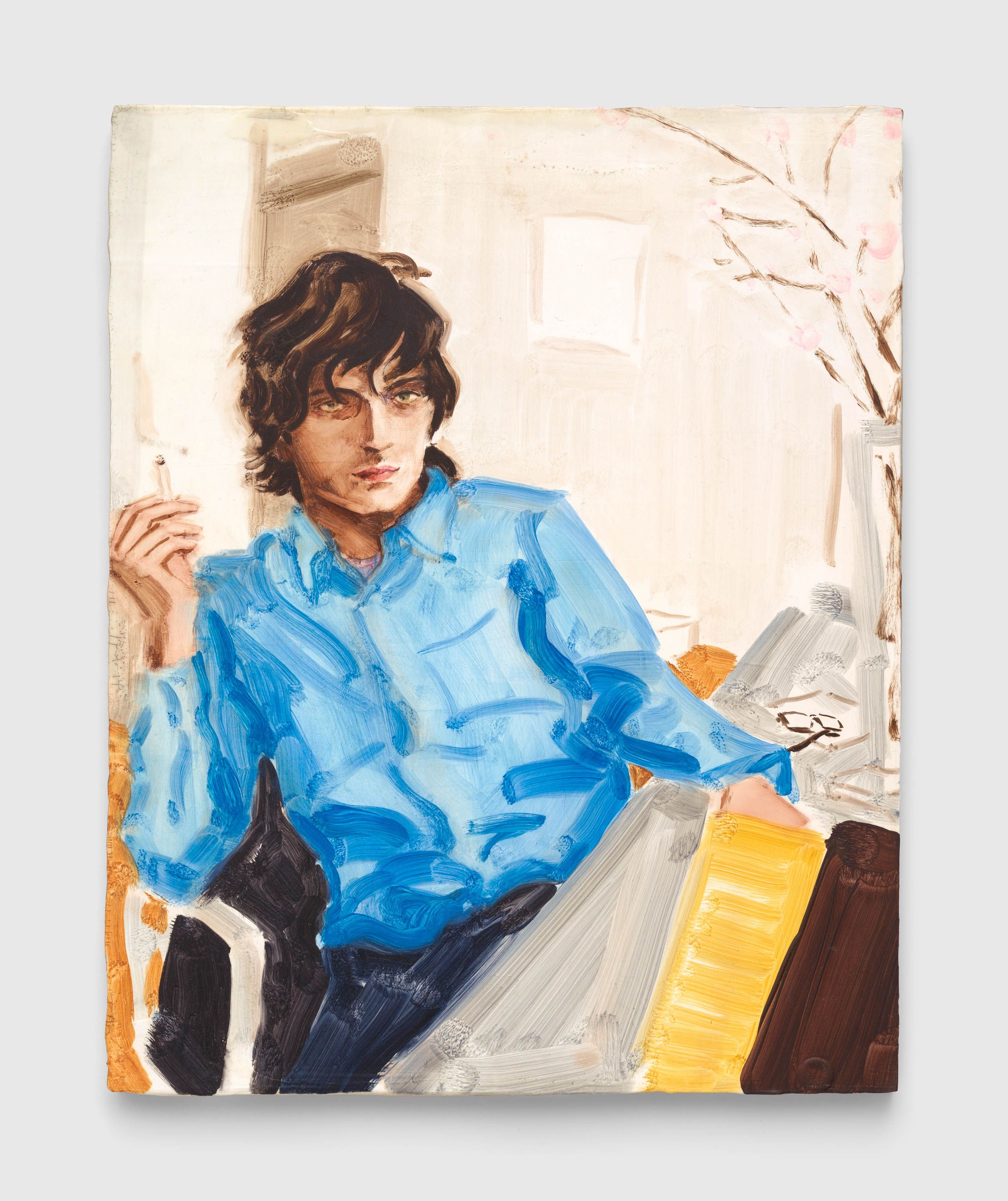 A painting by Elizabeth Peyton, titled Marc at Two Palms, dated 2003.