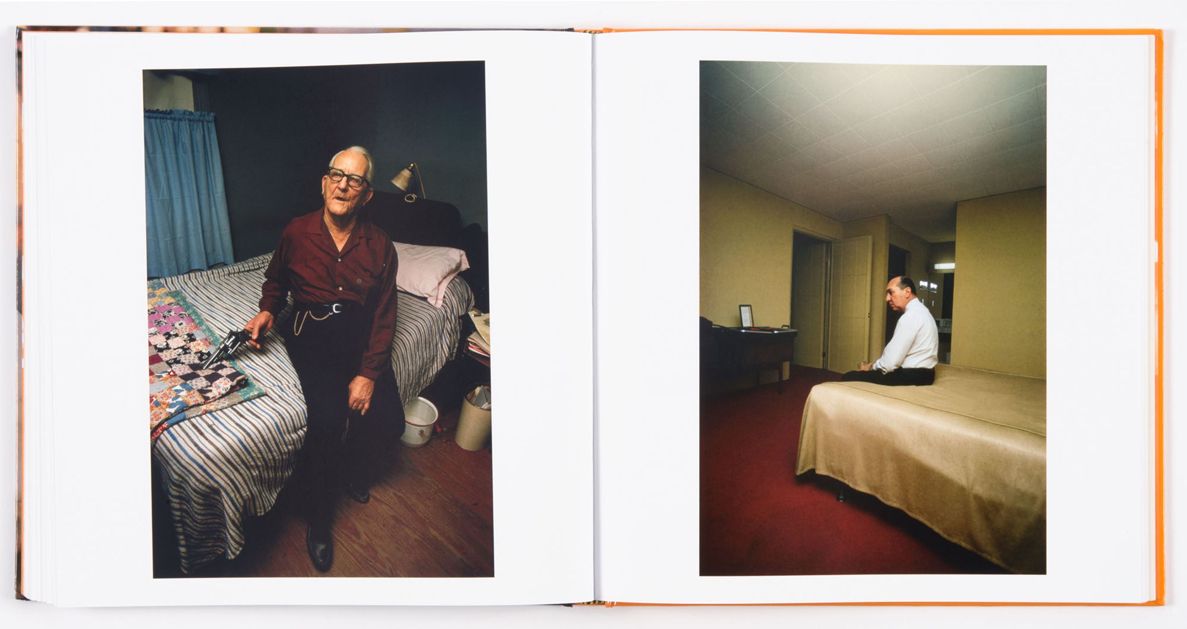 Spread from a book titled William Eggleston: Portraits, published by the National Portrait Gallery in 2016.