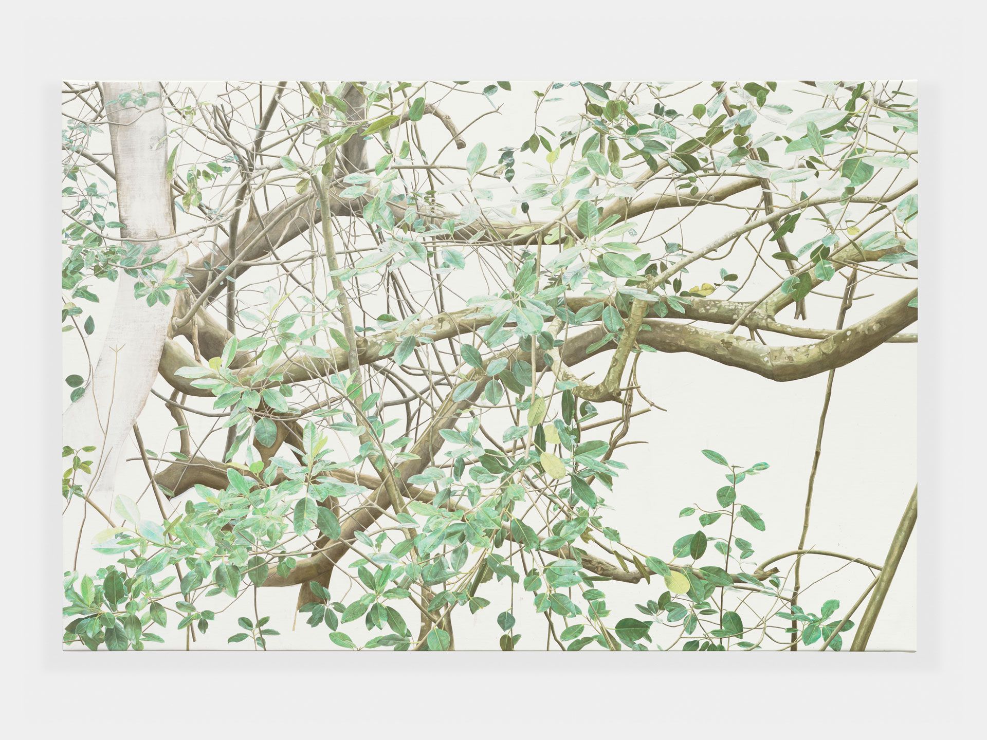 An untitled painting by Toba Khedoori, dated 2017.
