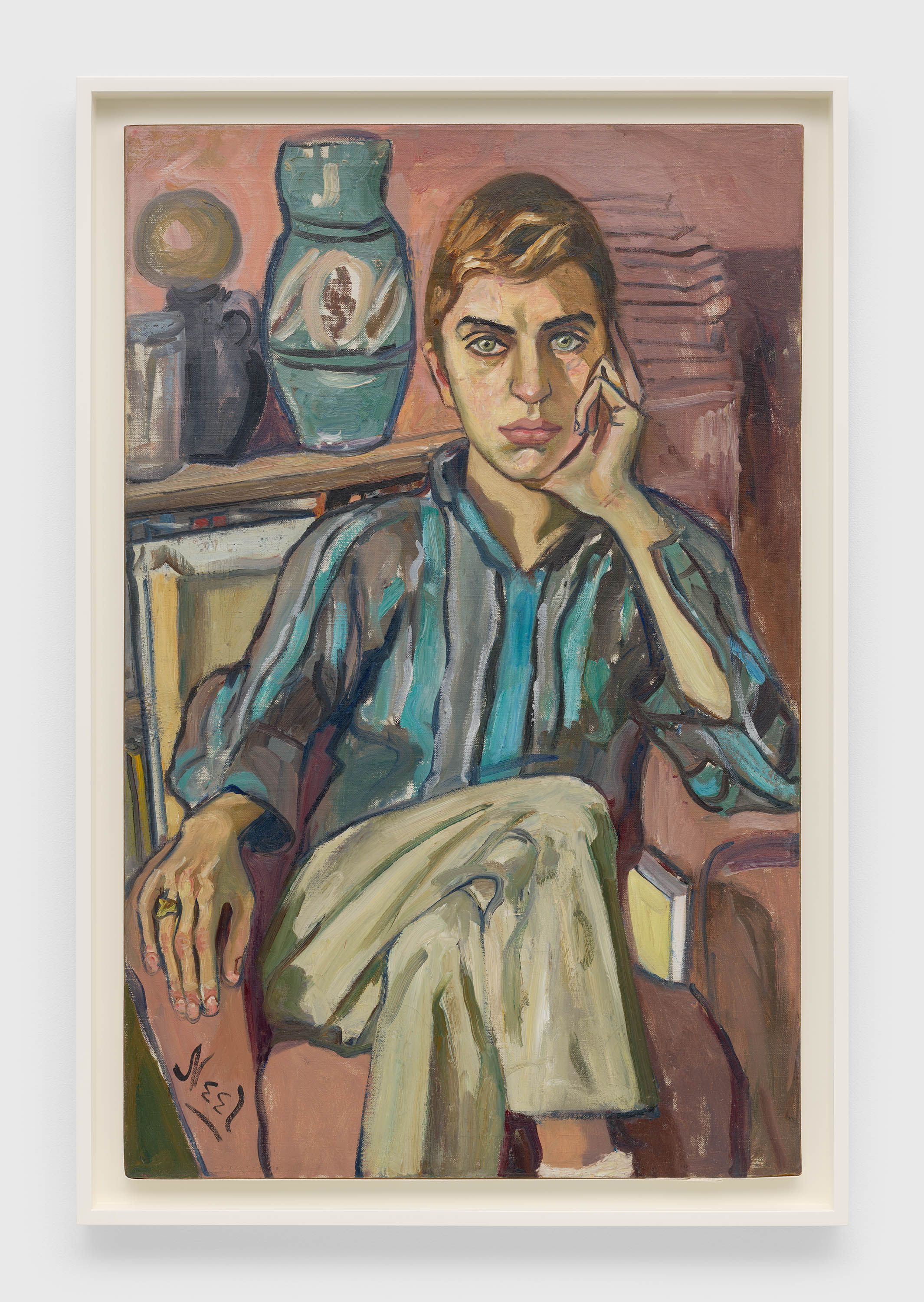 A painting by Alice Neel, titled Hartley, dated 1957.