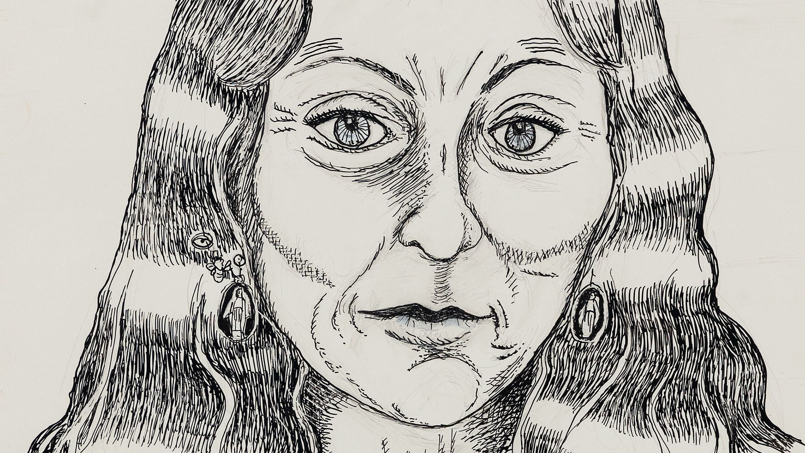A detail of Self Portrait by Aline Kominsky-Crumb dated 2021