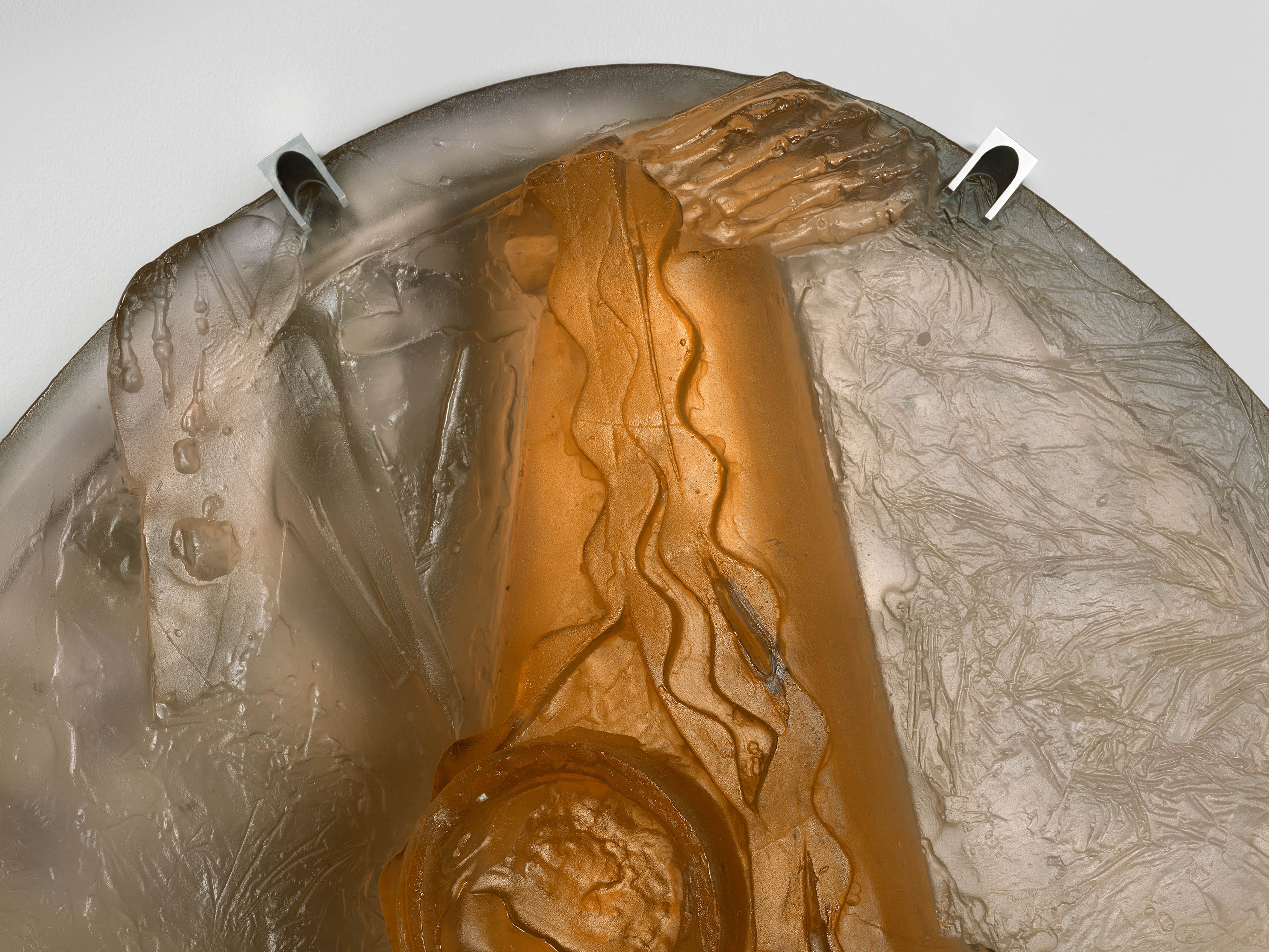A detail from a sculpture by Andra Ursuta, titled Private Dancer (Rose), dated 2025.