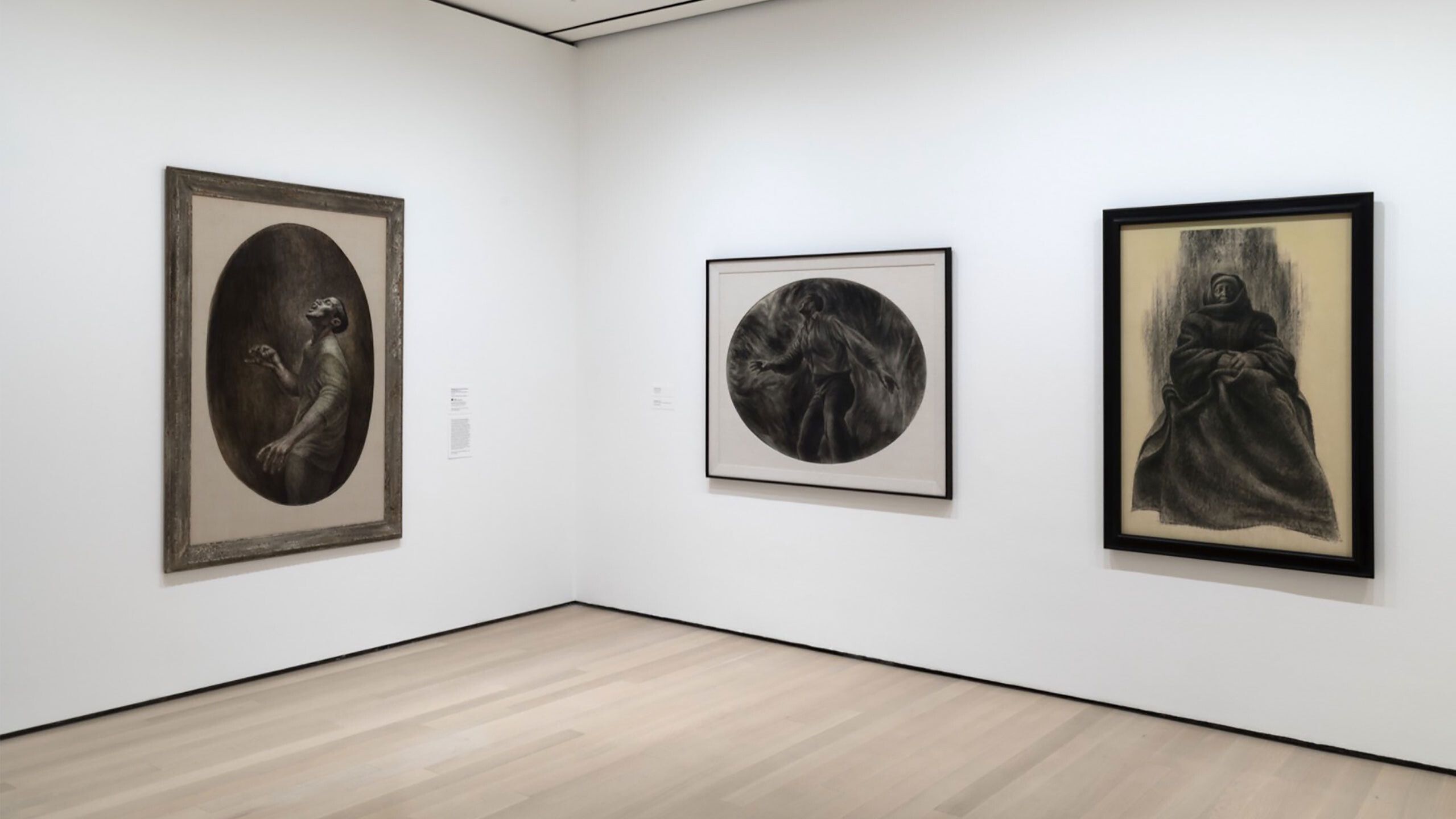 Installation view III of an exhibition named Charles White: A Retrospective at Museum of Modern Art, New York, 2018