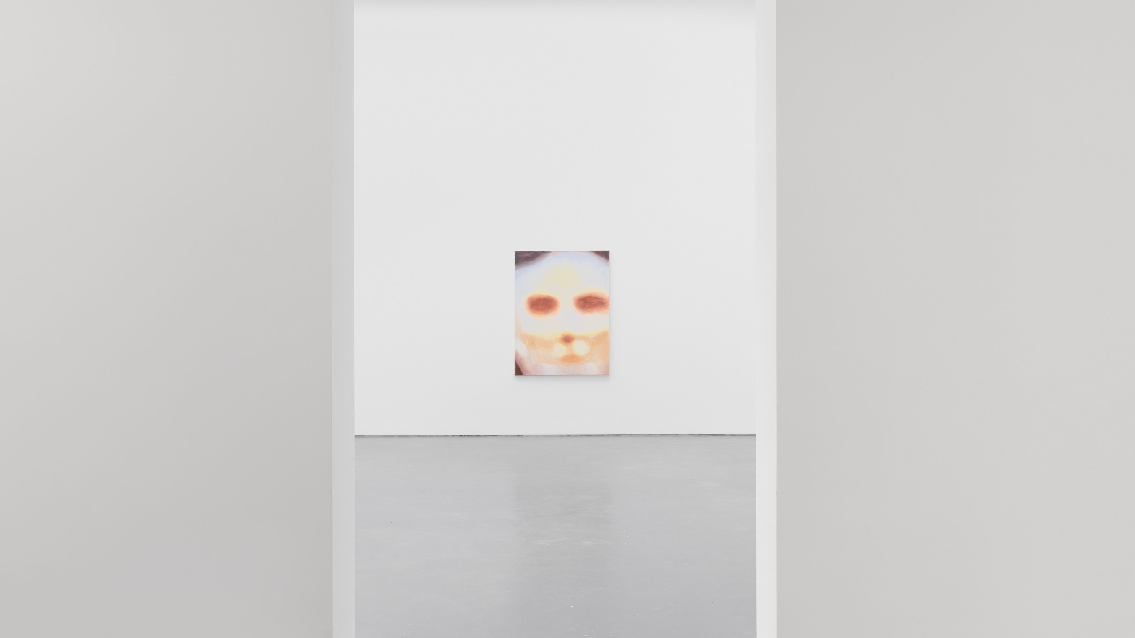 A detail of an Installation view, Luc Tuymans: The Barn, David Zwirner, New York, dated 2023