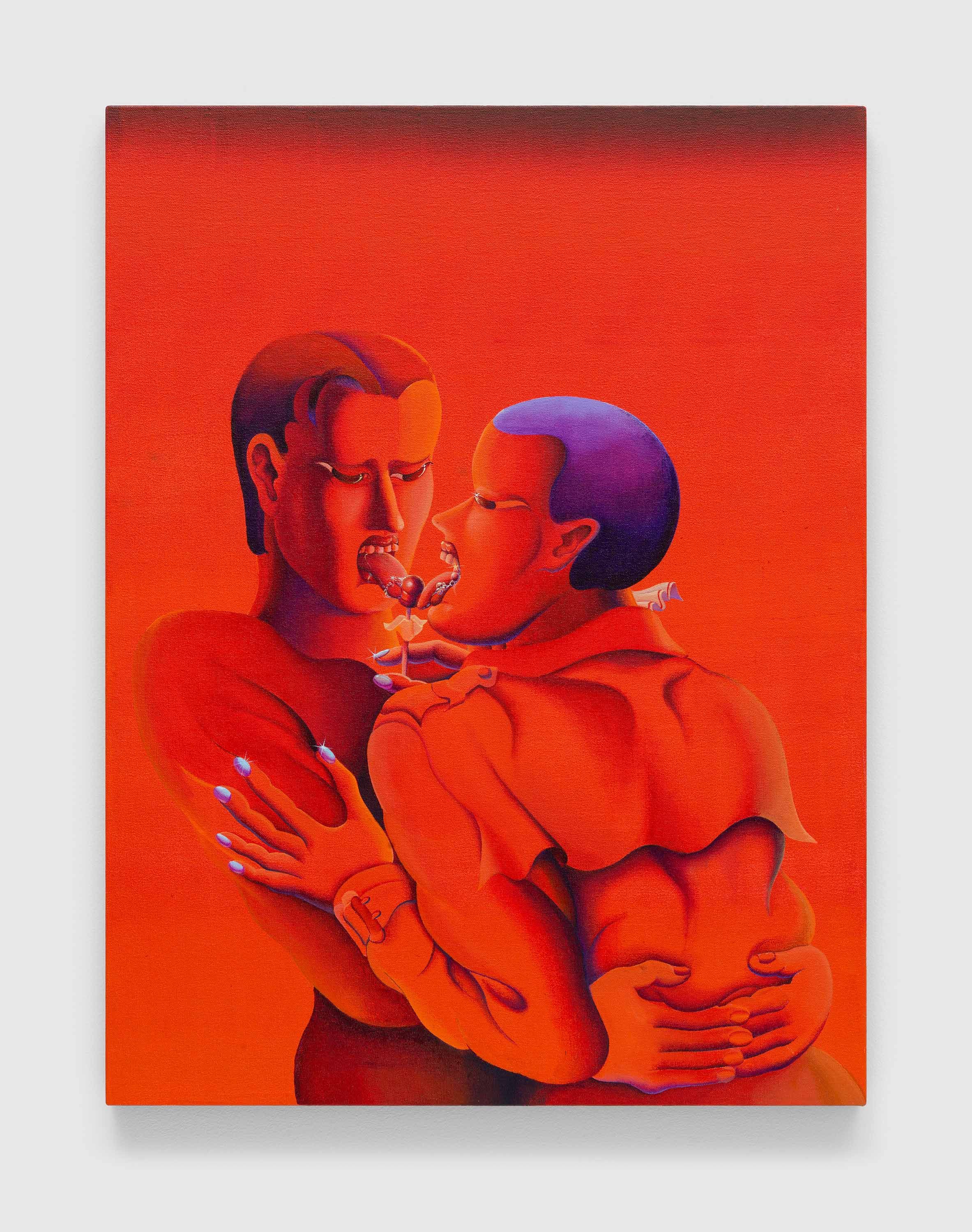 An acrylic on linen painting by Jonny Negron, titled Sugar Hiccup, dated 2022.