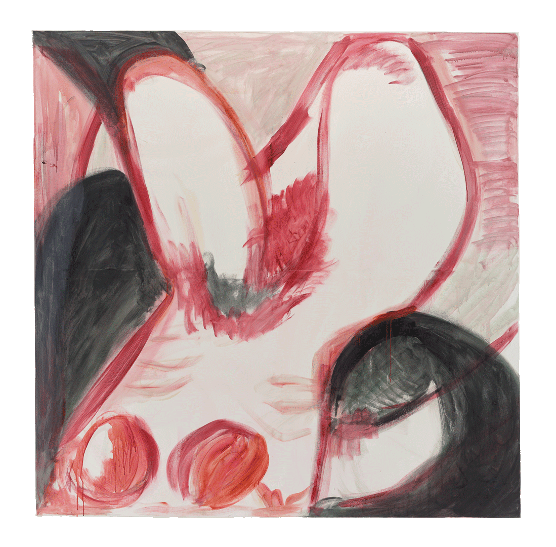 A painting by Tamuna Sirbiladze, titled Tits, dated 2014.