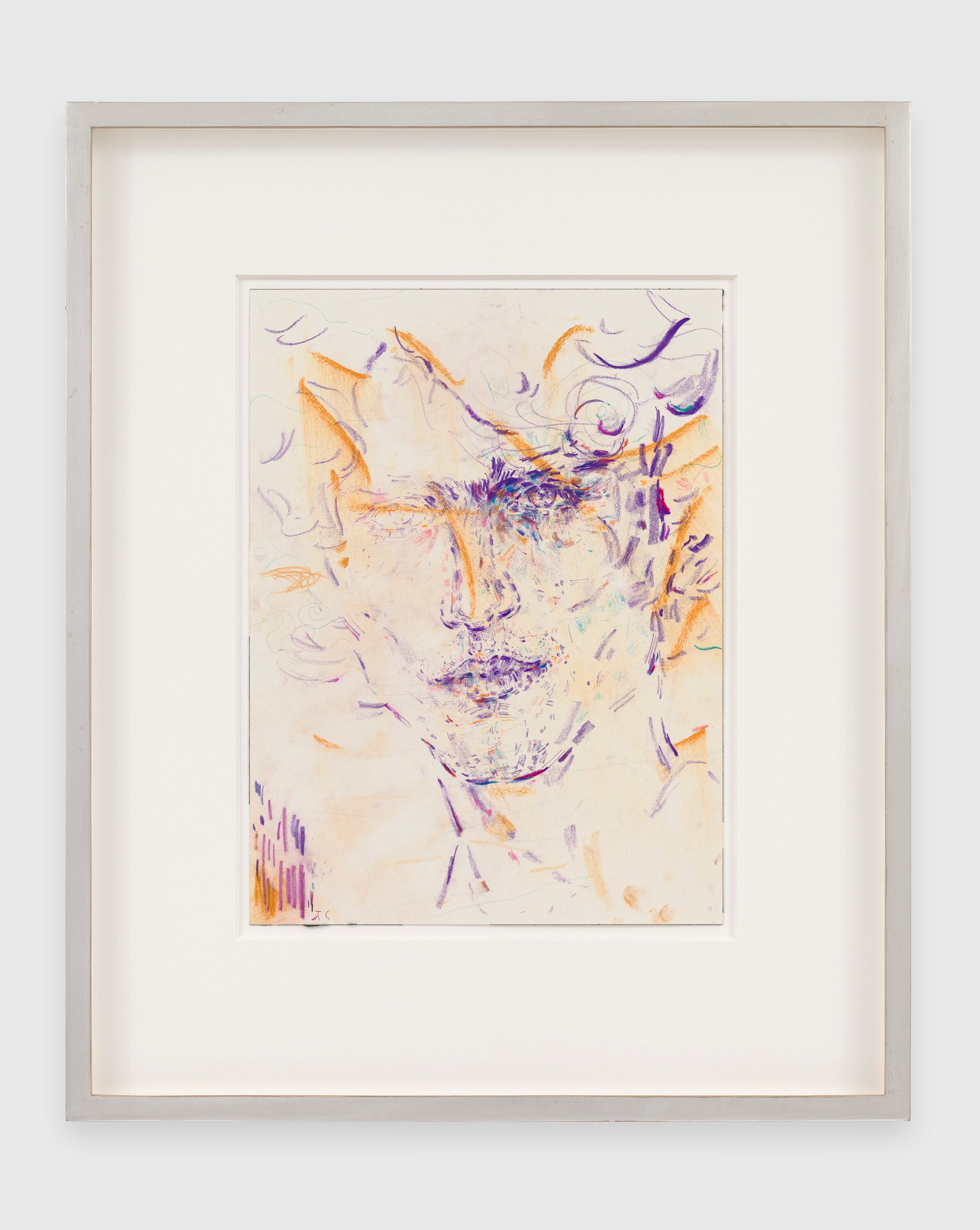 A work on paper by Elizabeth Peyton, titled ﻿TC (Timothée), 2022 to 2023.