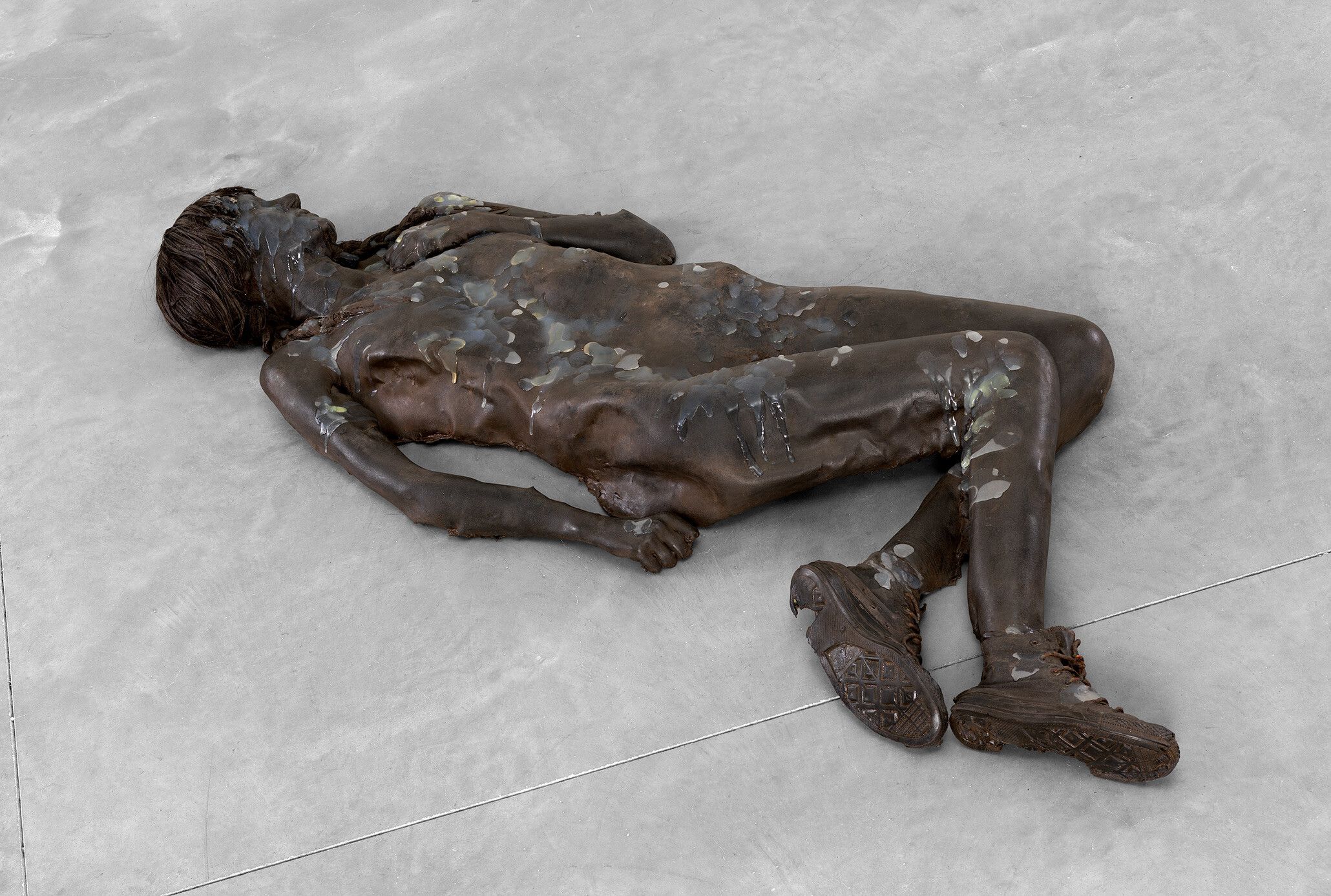 A sculpture by Andra Ursuta, titled Crush, dated 2011.
