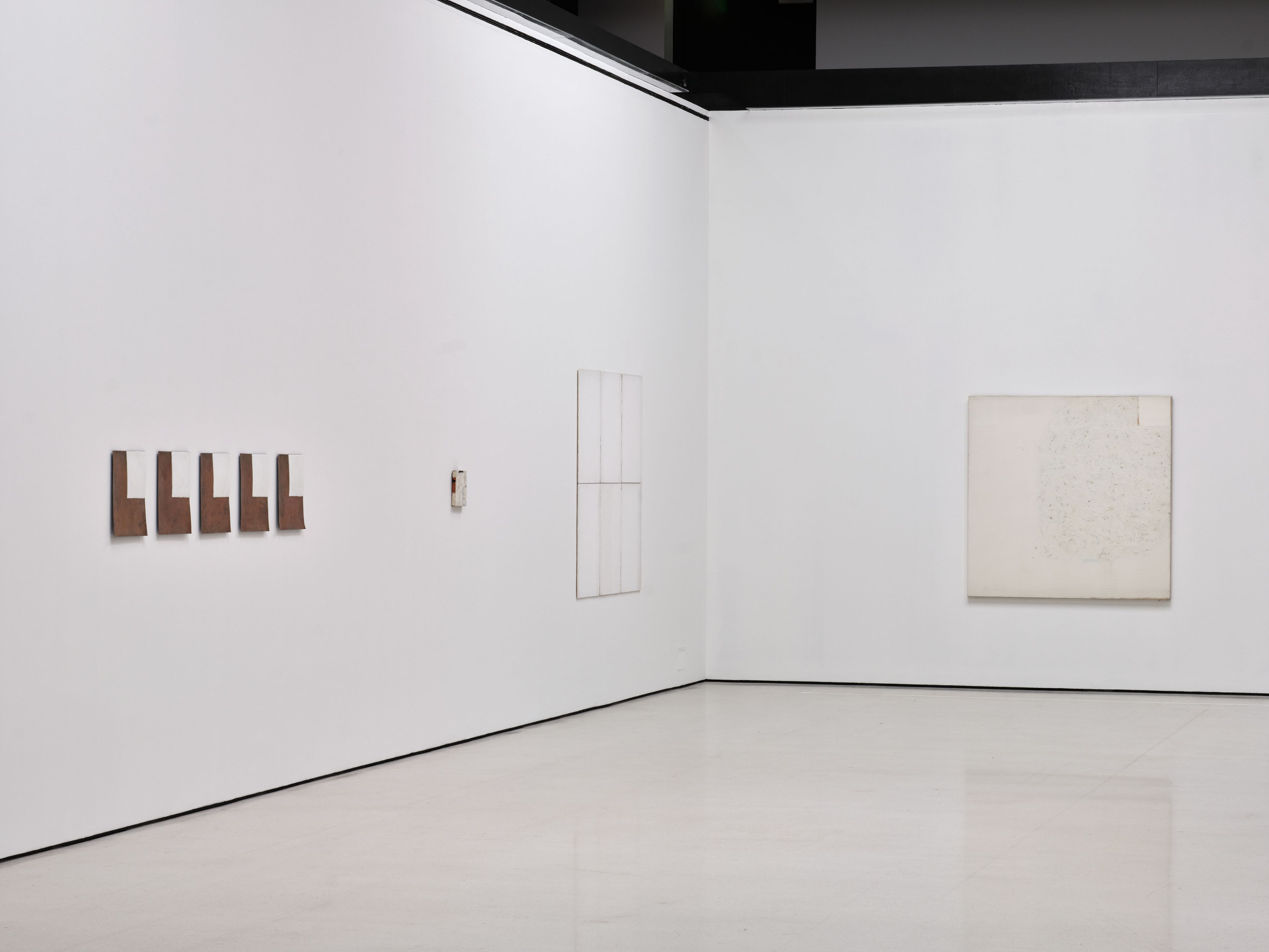 Installation view of the exhibition Robert Ryman: The Real Thing, at the Barbican Art Gallery, located in London, United Kingdom, dated 2026.